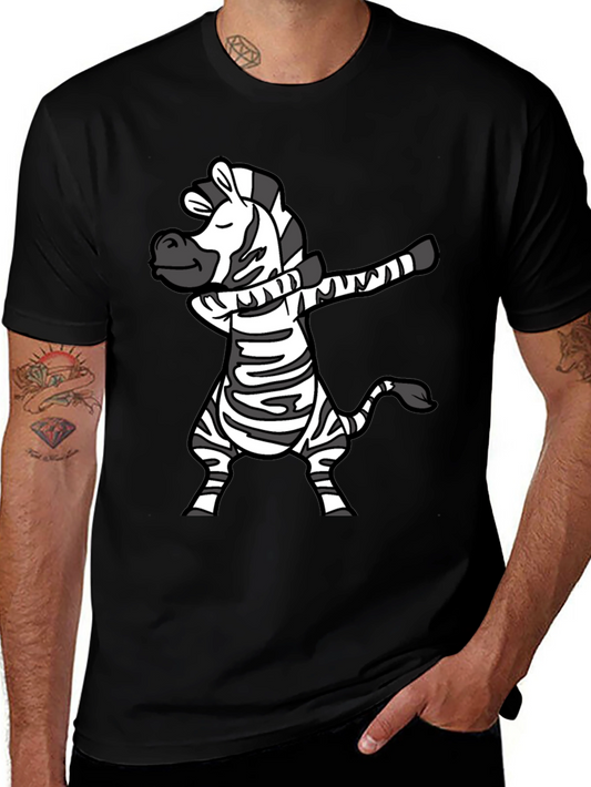 Dabbing Zebra T-Shirt - Fun Cartoon Animal Tee