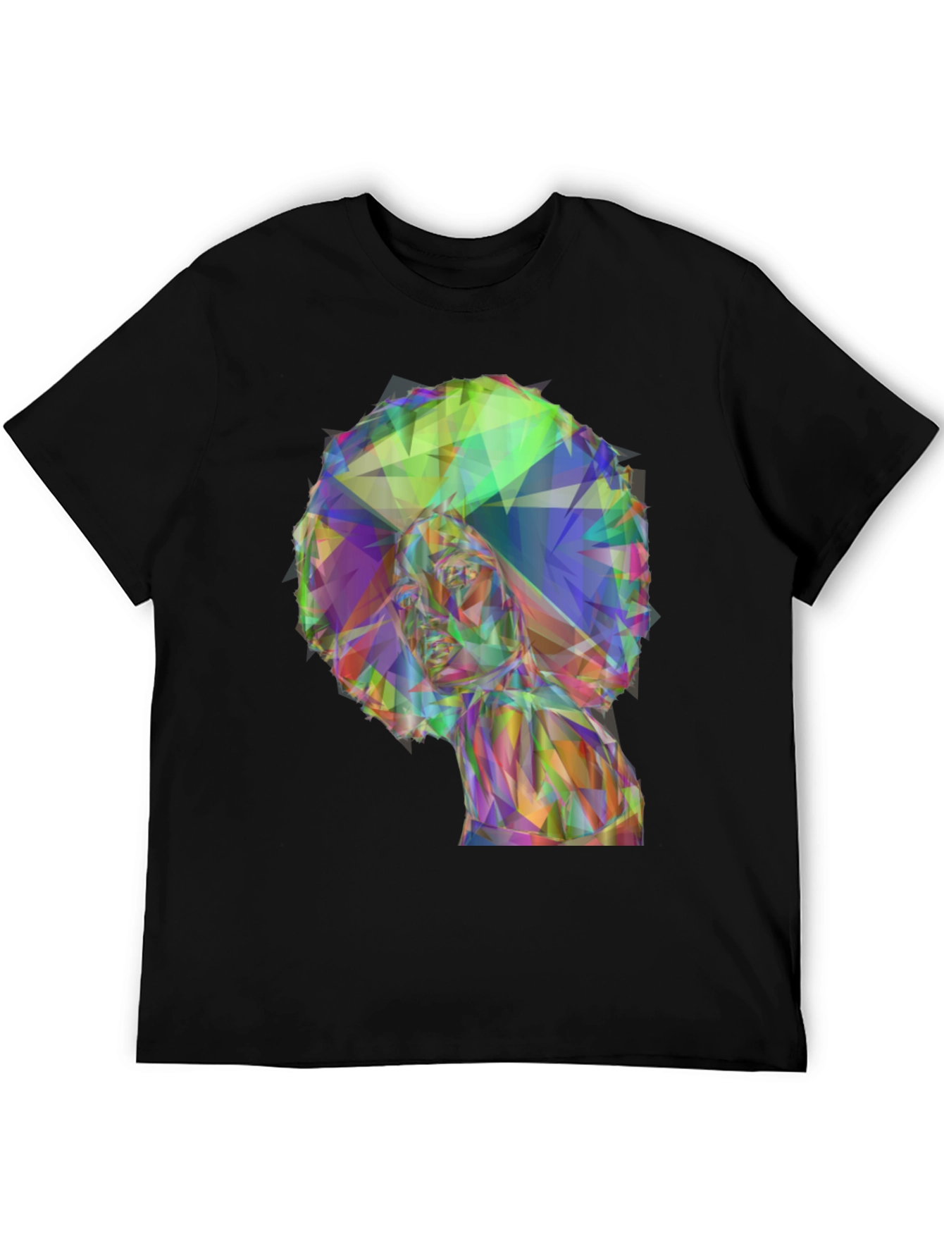 Geometric Afro Woman T-Shirt - Stylish Graphic Tee