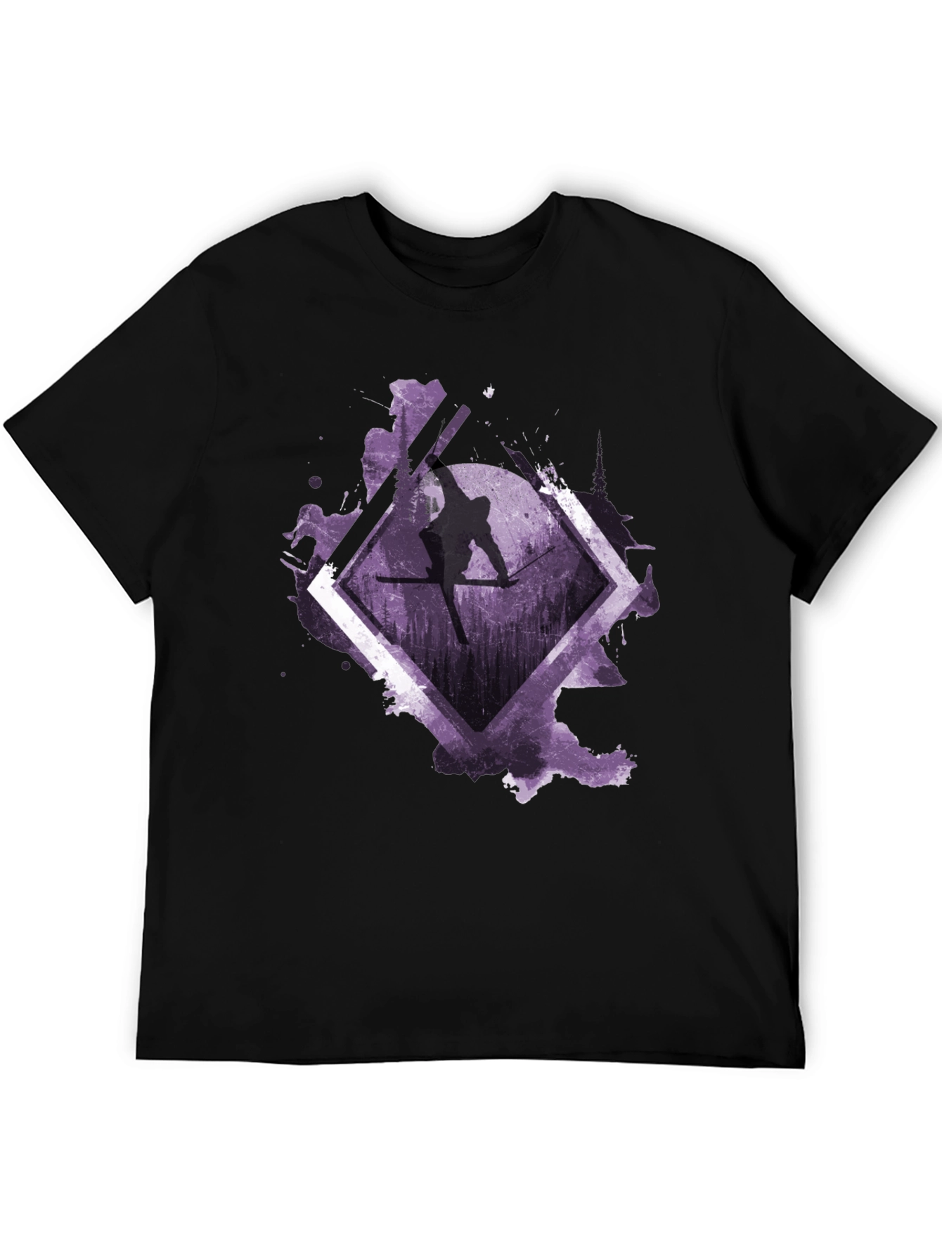 Skiing Silhouette Graphic Tee