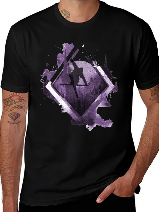 Skiing Silhouette Graphic Tee