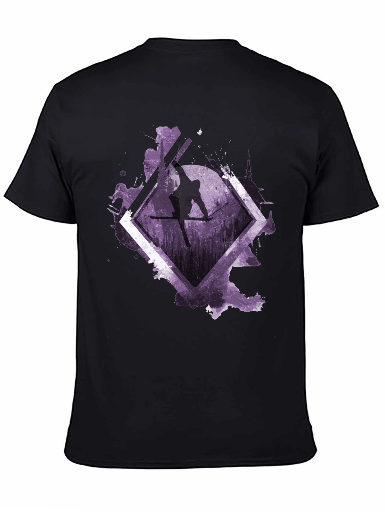 Skiing Silhouette Graphic Tee