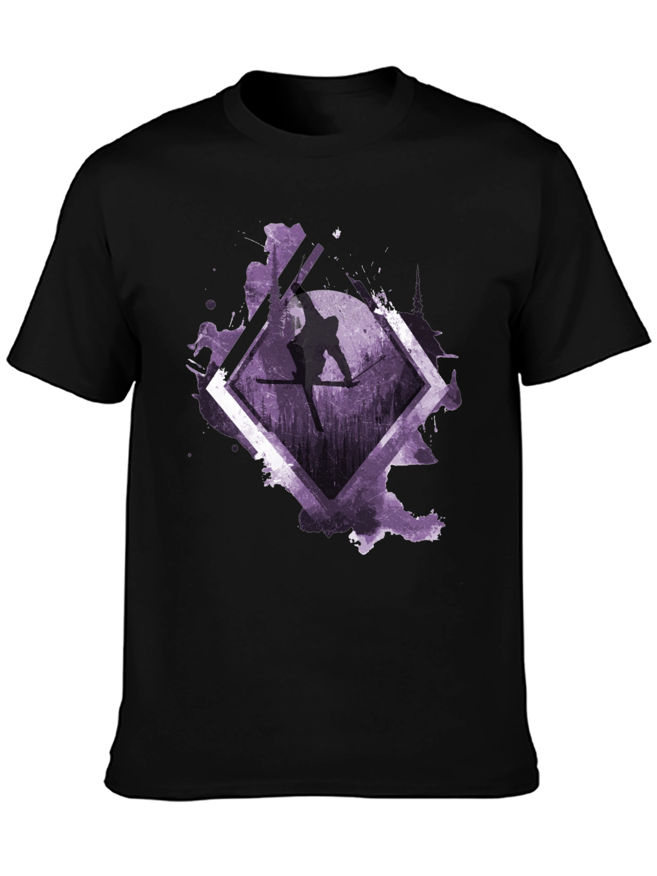 Skiing Silhouette Graphic Tee