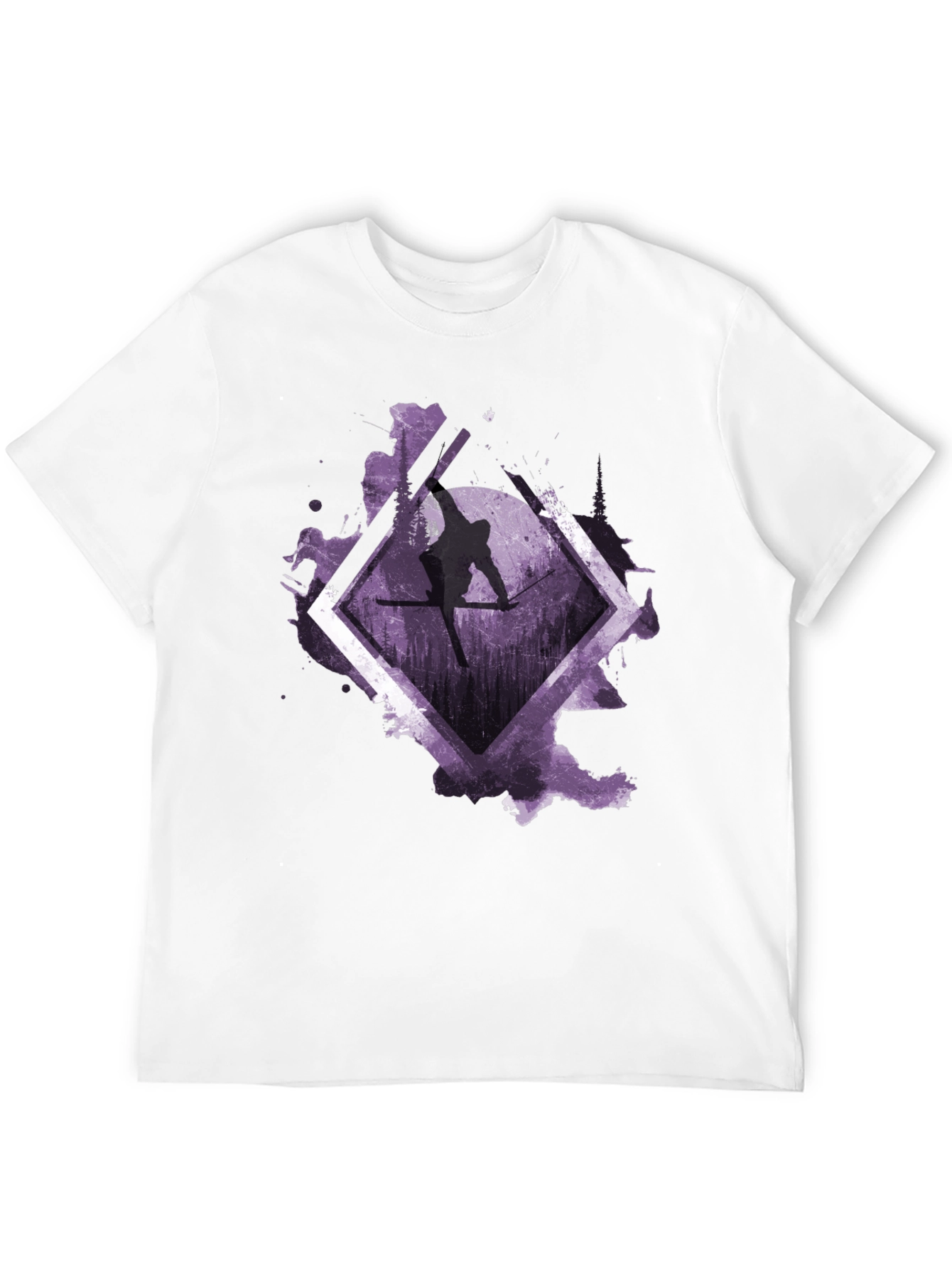 Skiing Silhouette Graphic Tee