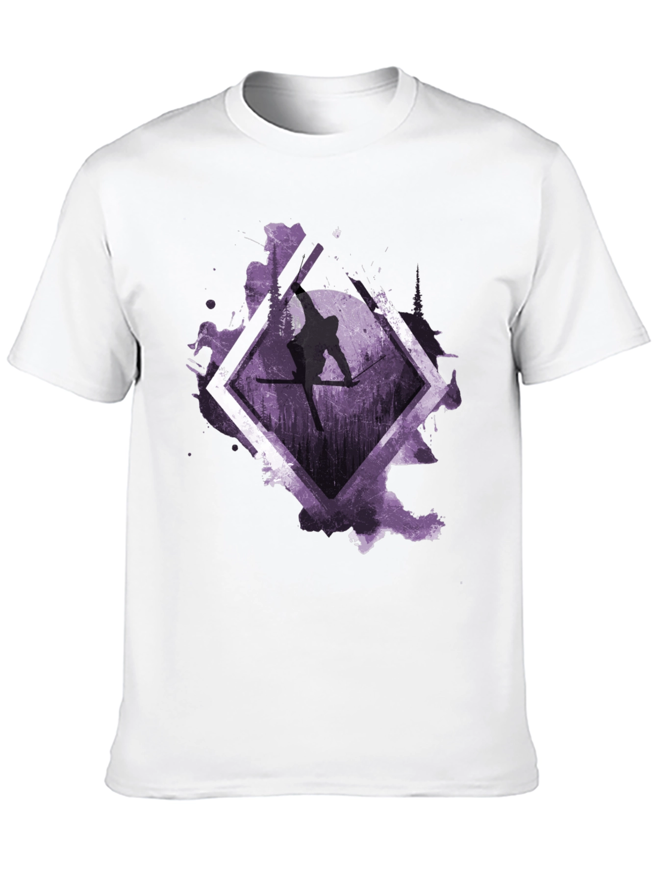 Skiing Silhouette Graphic Tee