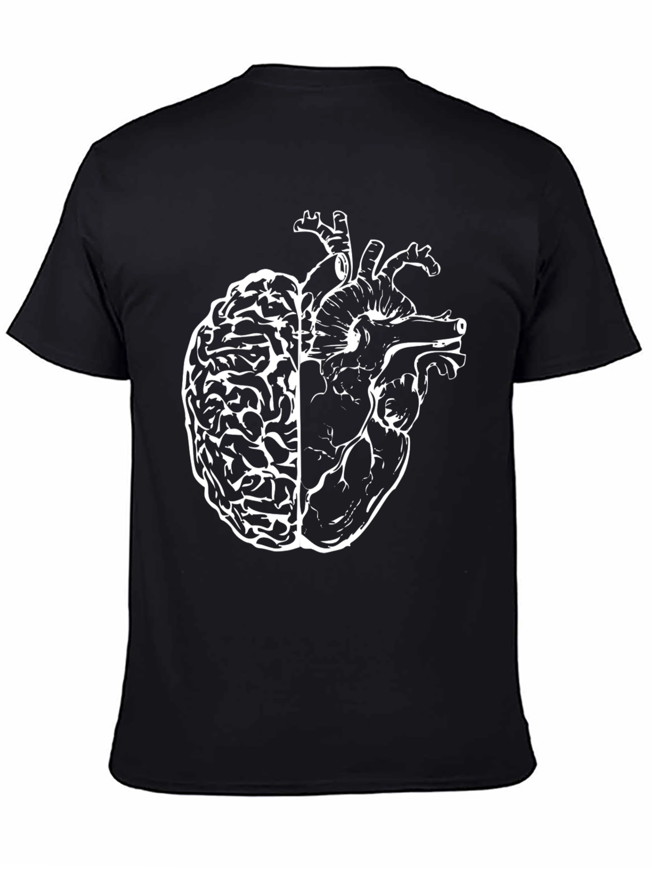 Anatomical Brain Heart T-Shirt - Unique Design