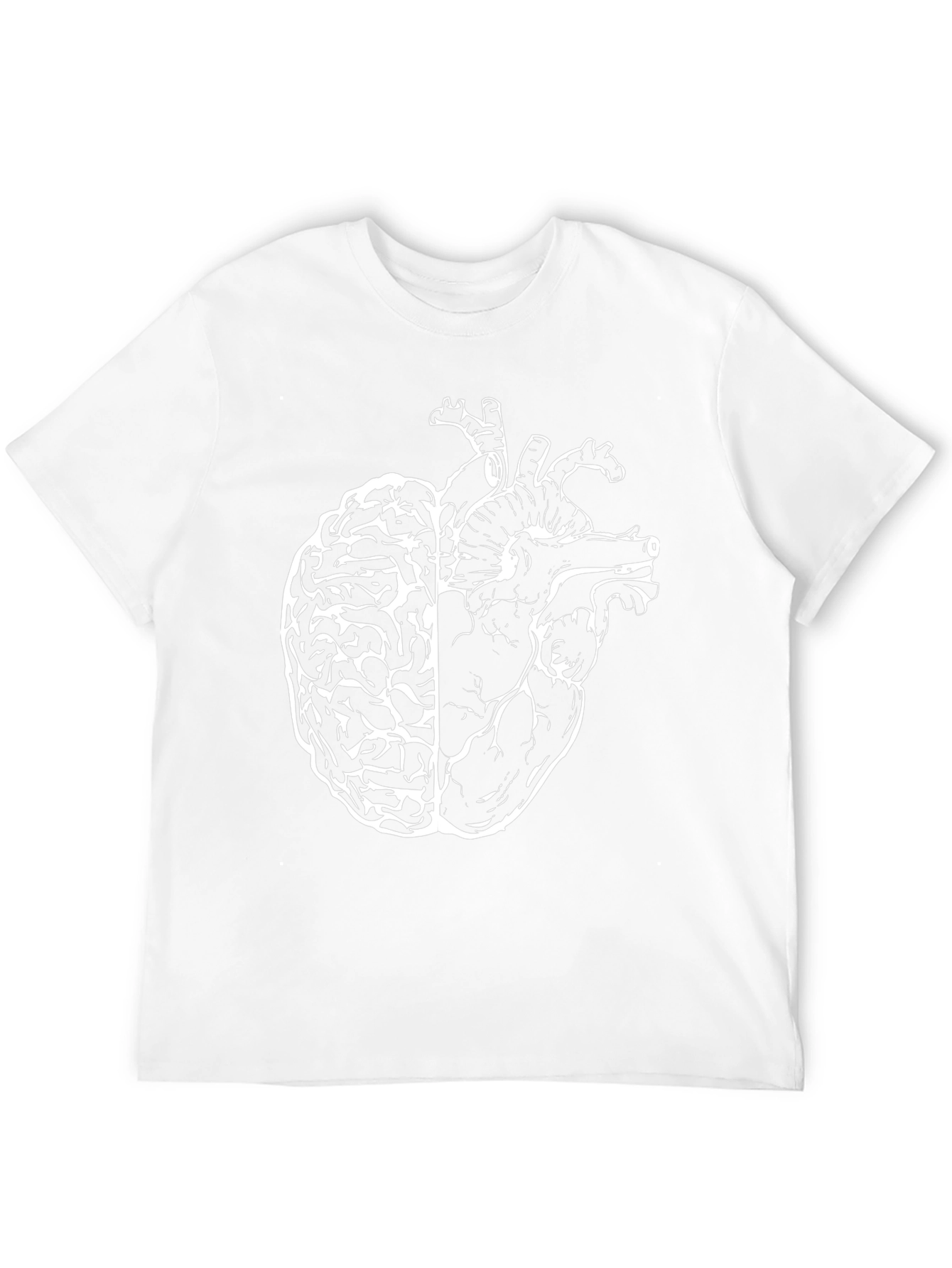 Anatomical Brain Heart T-Shirt - Unique Design