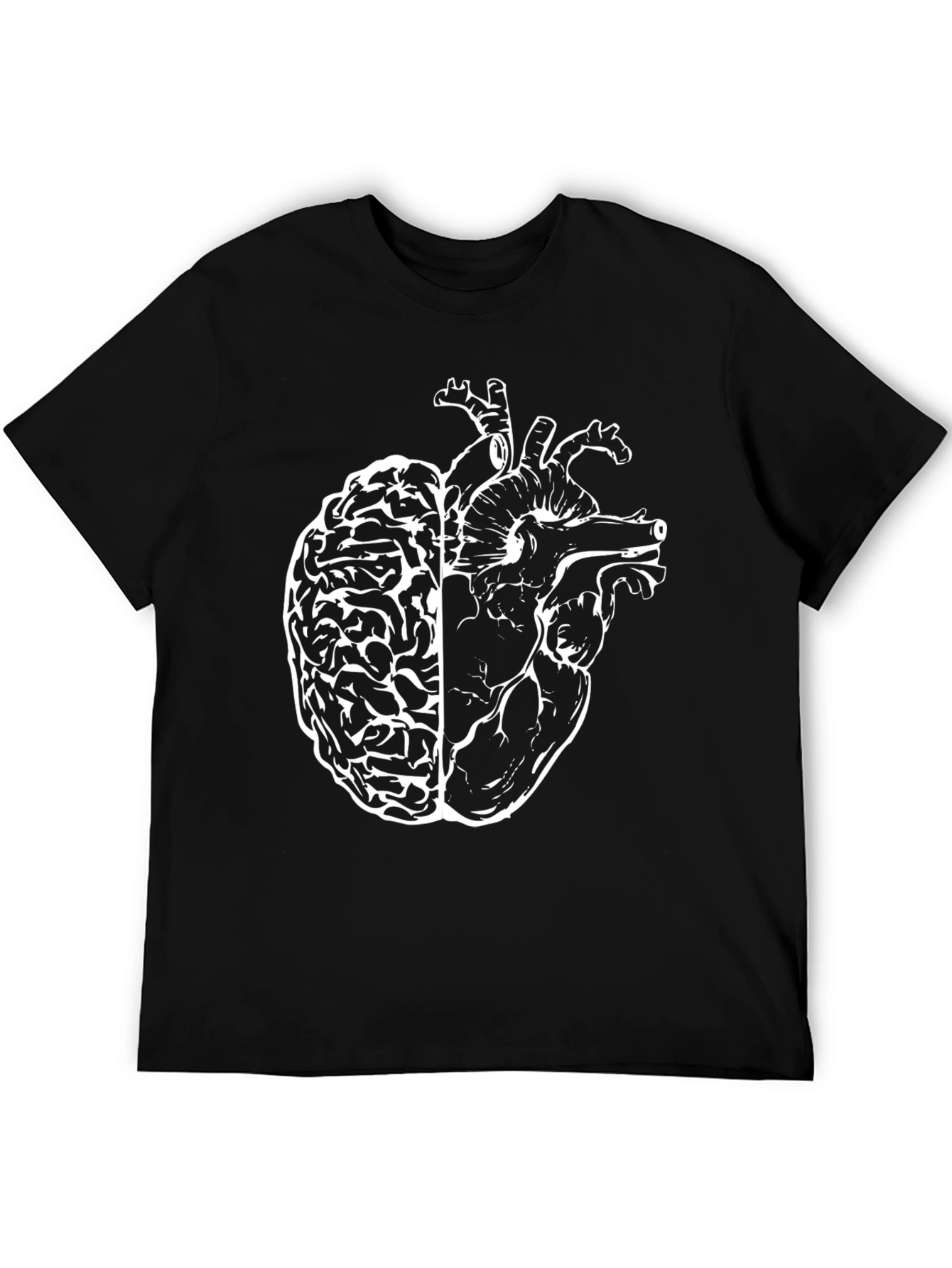 Anatomical Brain Heart T-Shirt - Unique Design