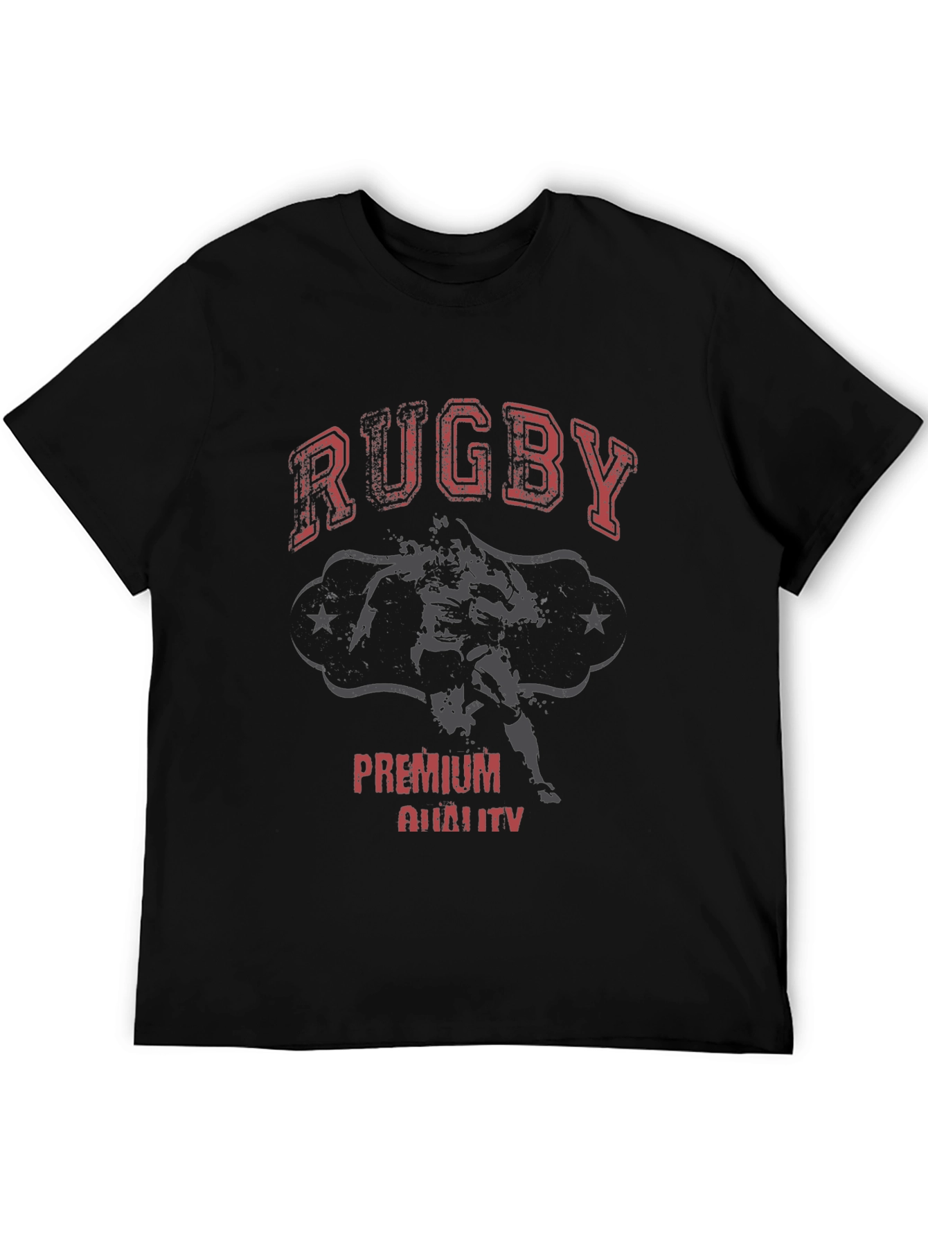 Rugby Premium Quality Black T-Shirt