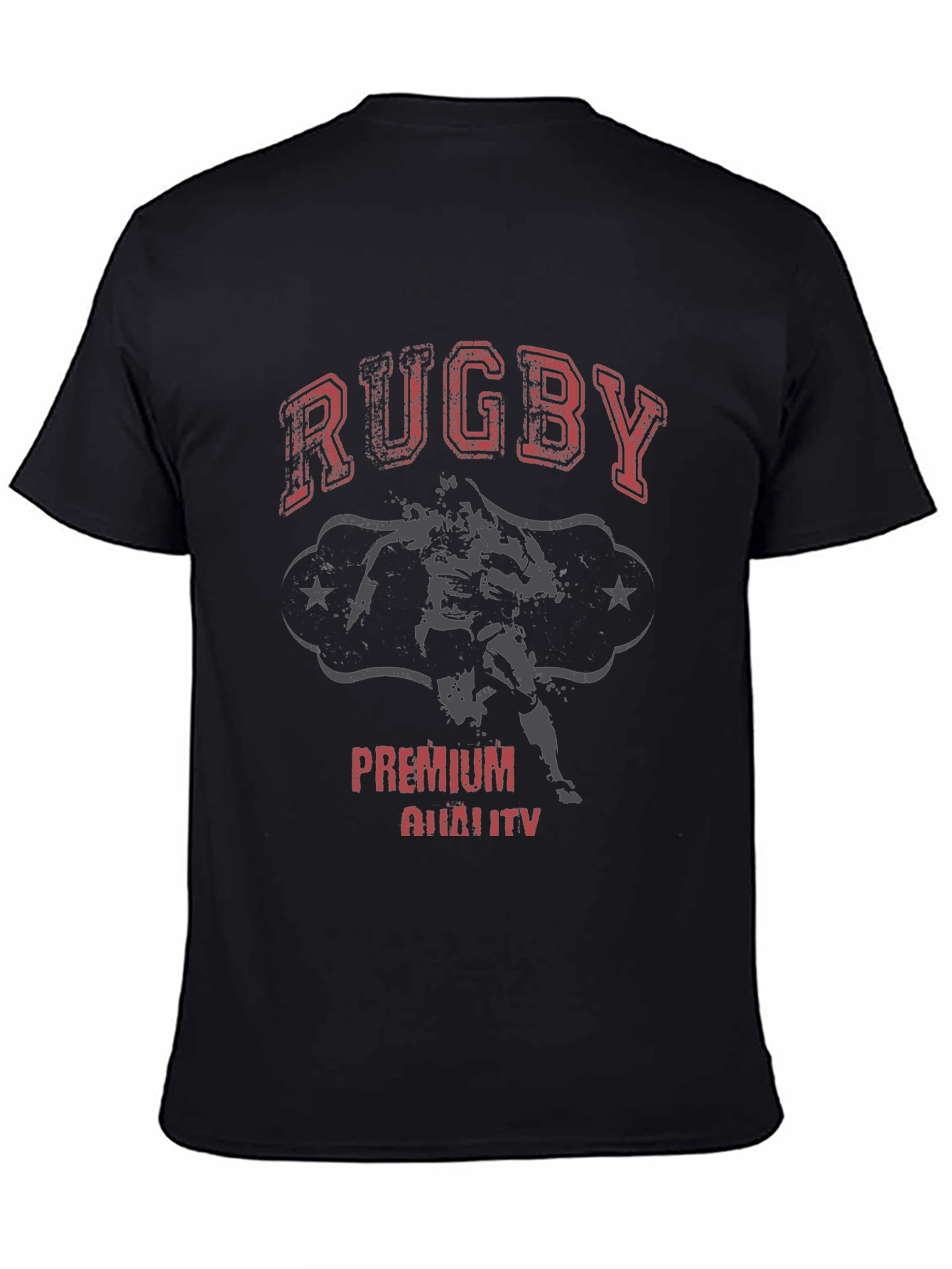Rugby Premium Quality Black T-Shirt