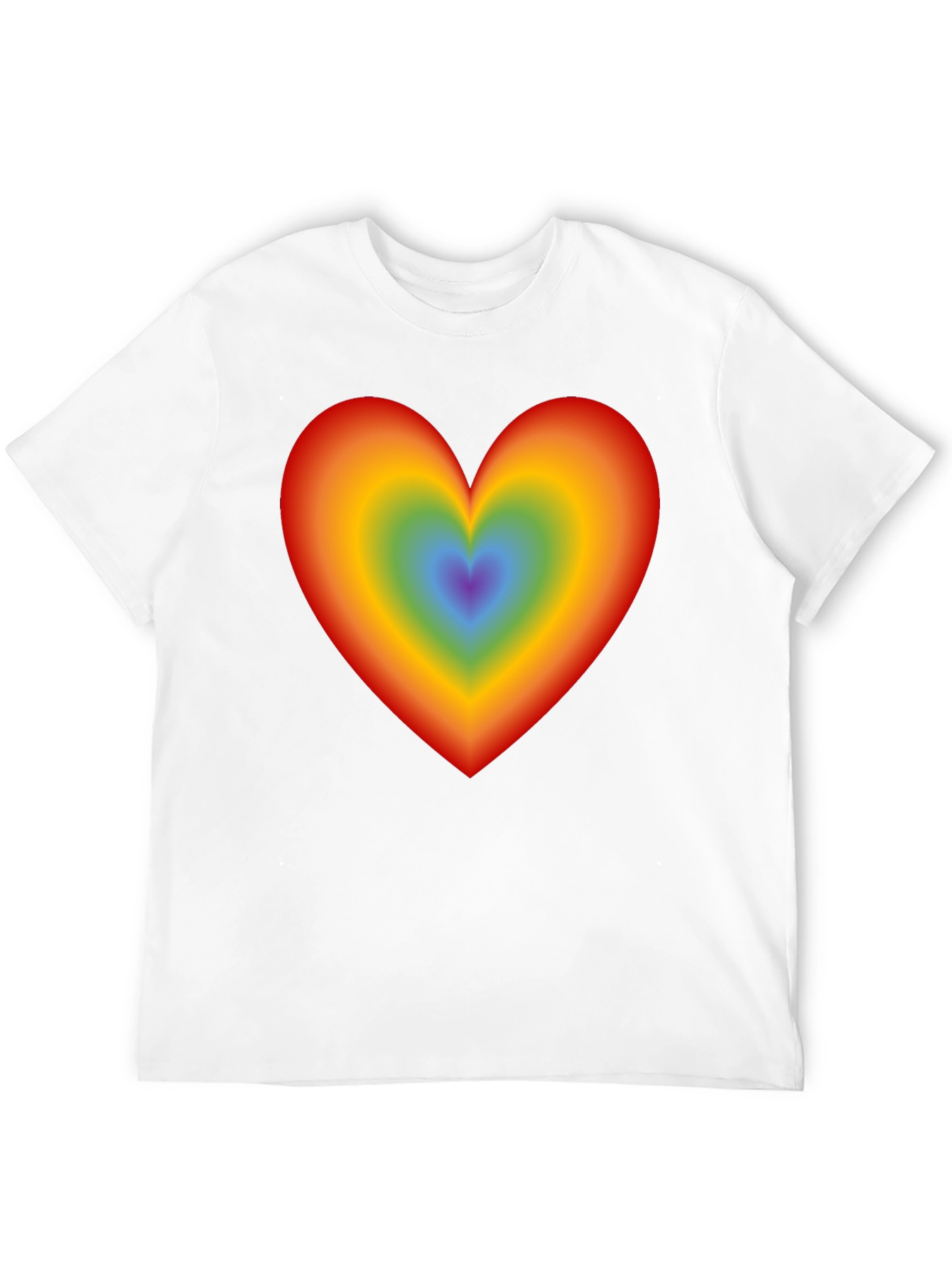 Rainbow Heart Graphic Black T-Shirt
