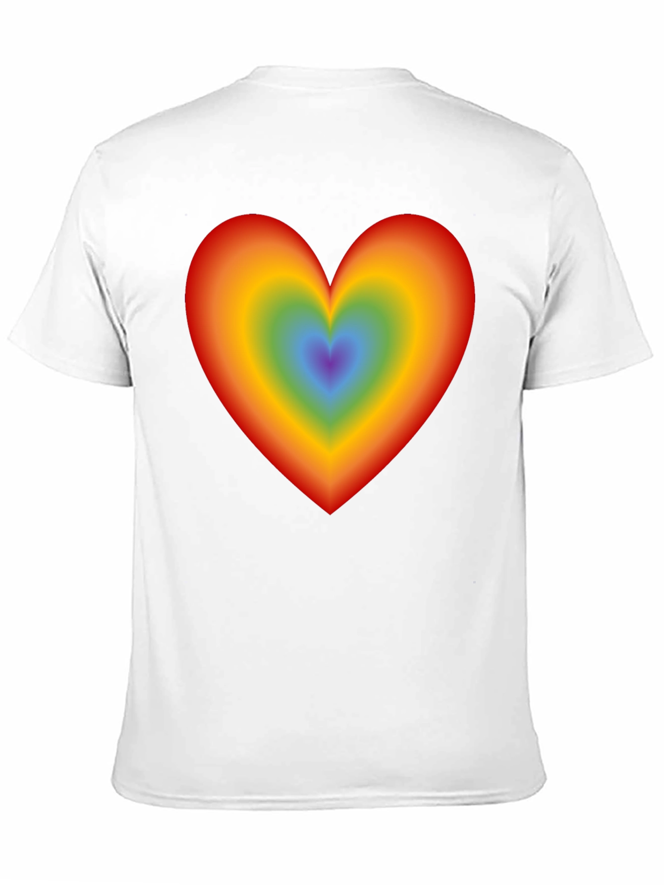 Rainbow Heart Graphic Black T-Shirt