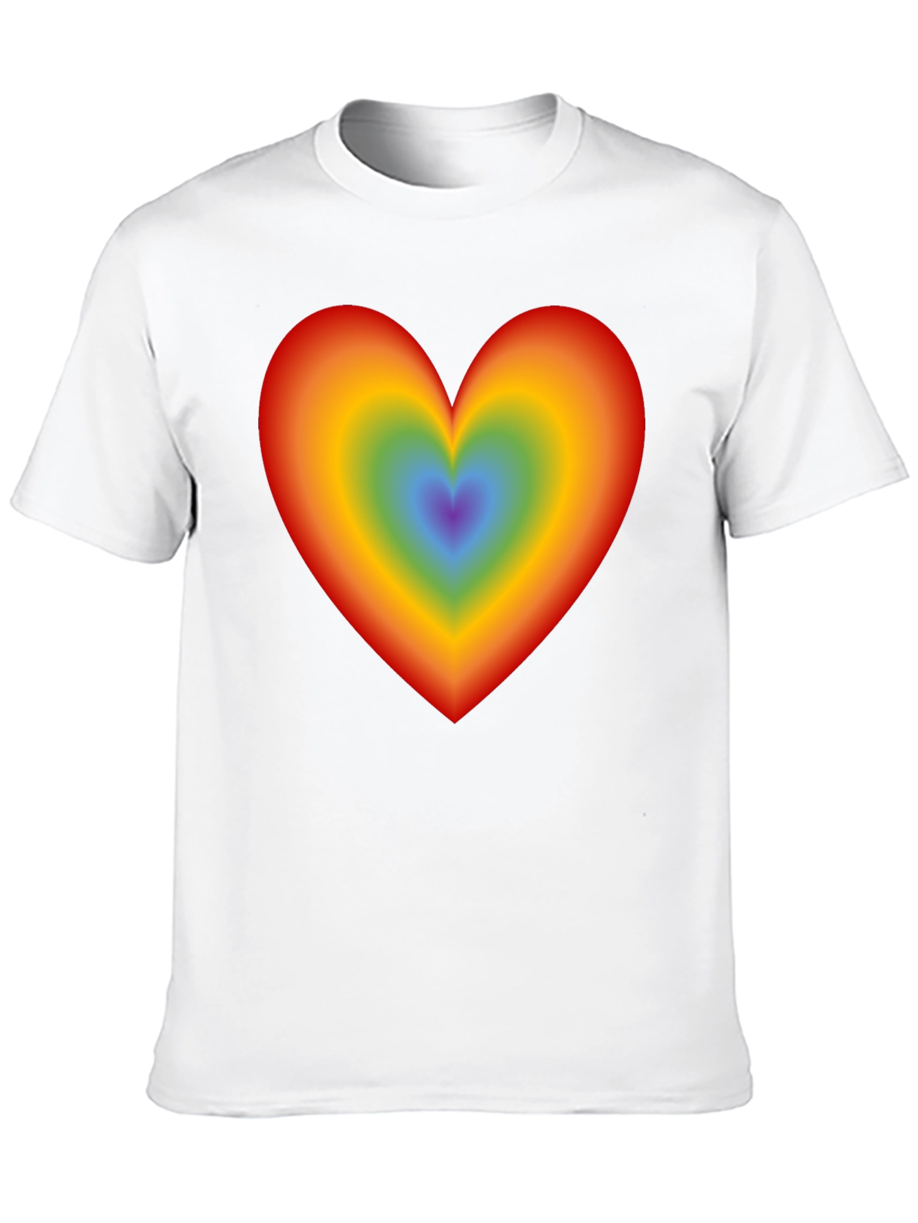Rainbow Heart Graphic Black T-Shirt