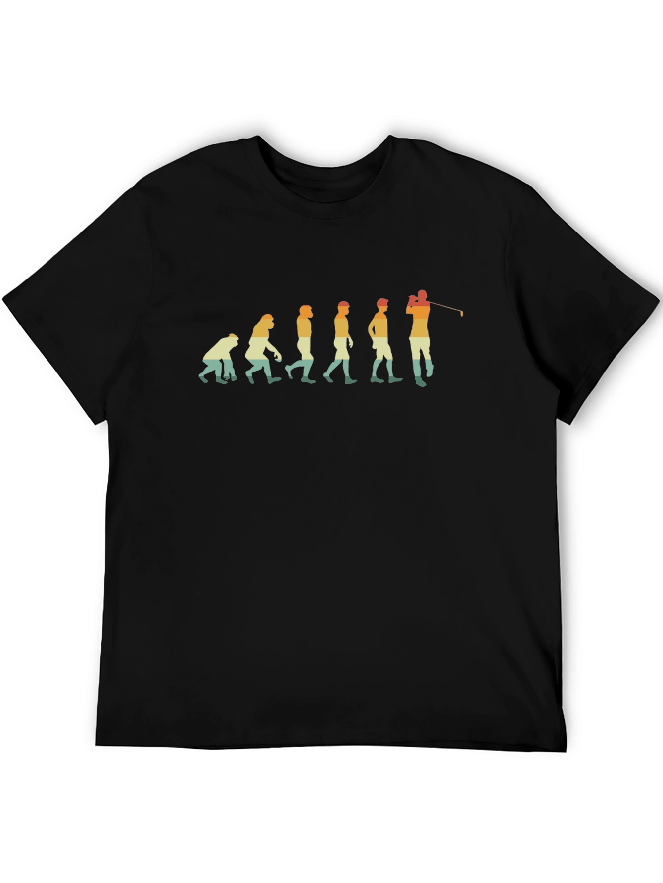 Evolution of Golf T-Shirt - Black Tee