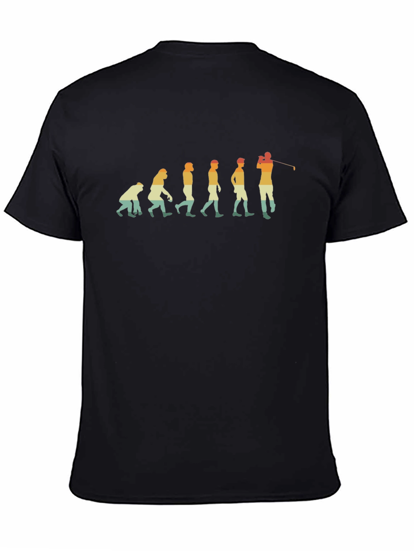 Evolution of Golf T-Shirt - Black Tee