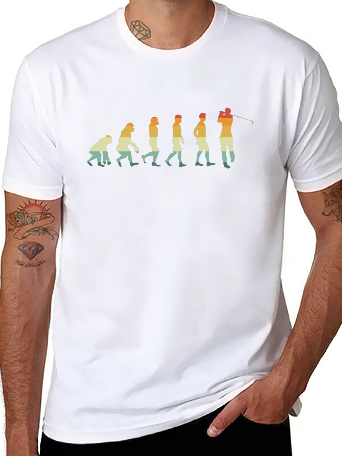 Evolution of Golf T-Shirt - Black Tee