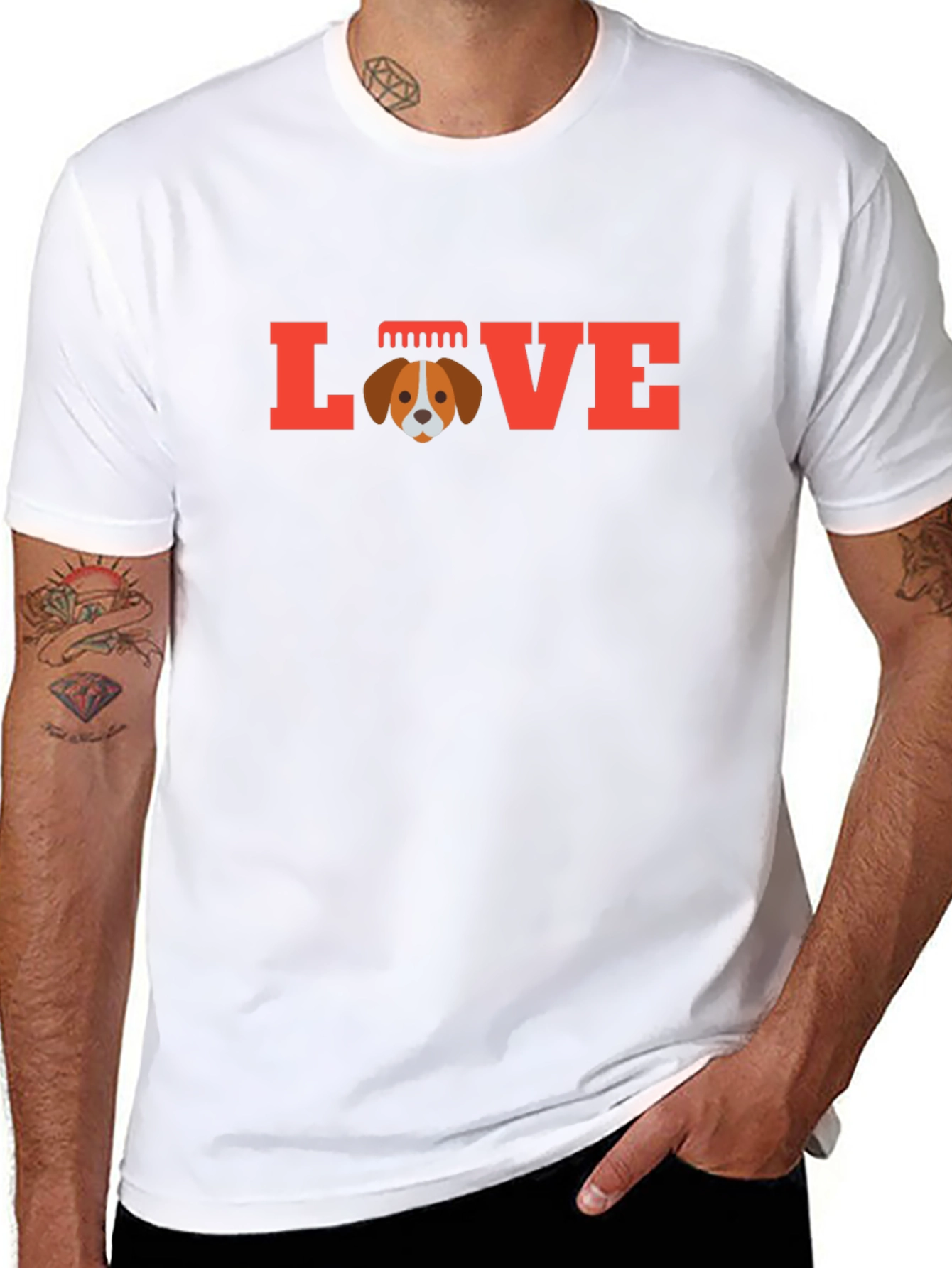 Love Dog T-Shirt - Cute Puppy Graphic Tee