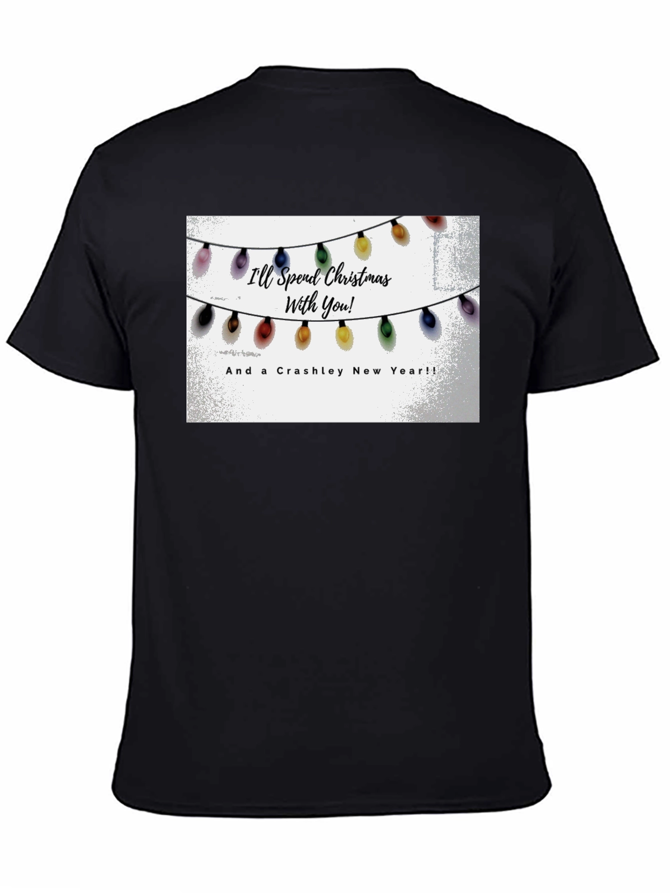 Crashley New Year Christmas Lights Graphic T-Shirt