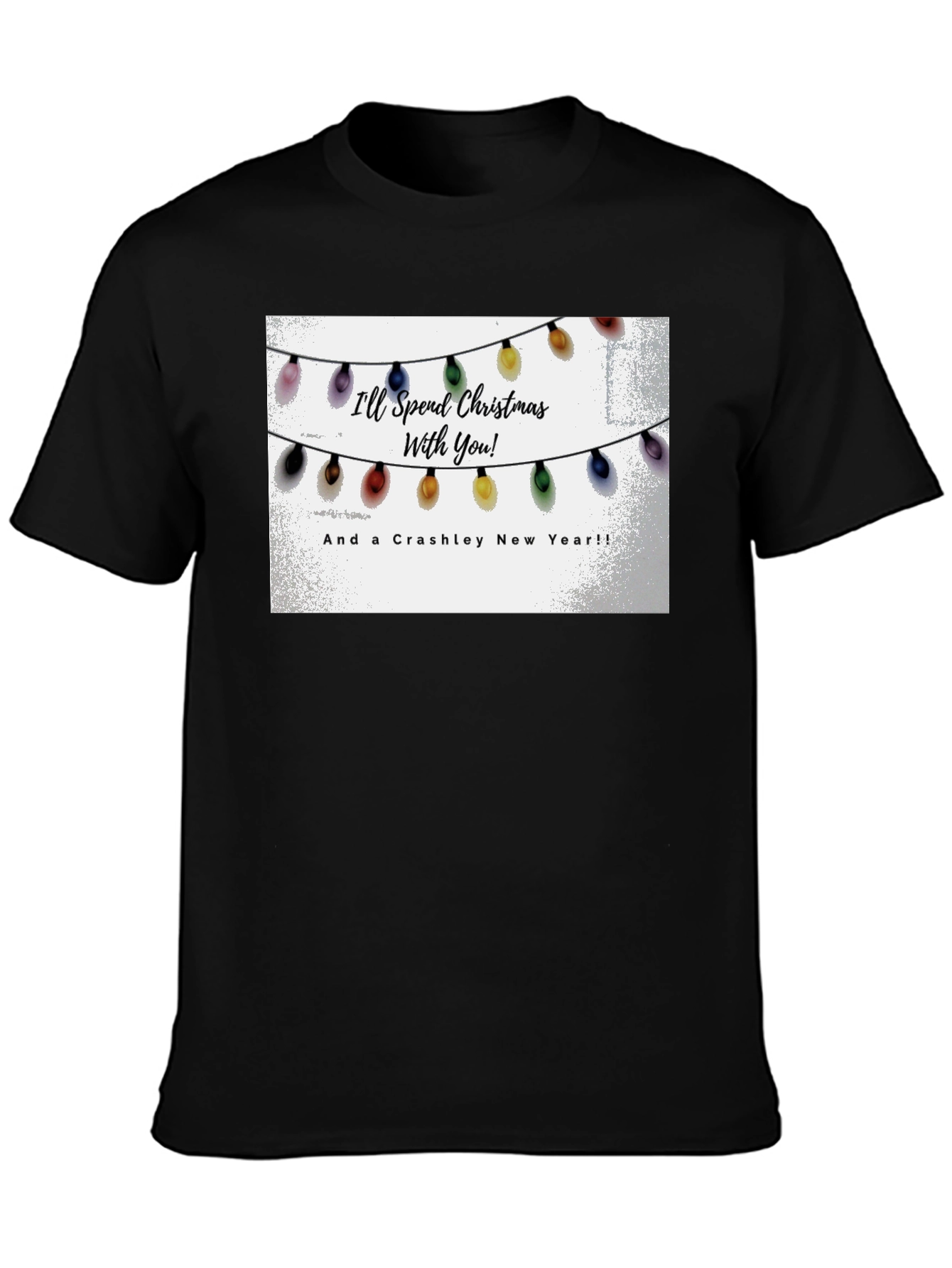 Crashley New Year Christmas Lights Graphic T-Shirt