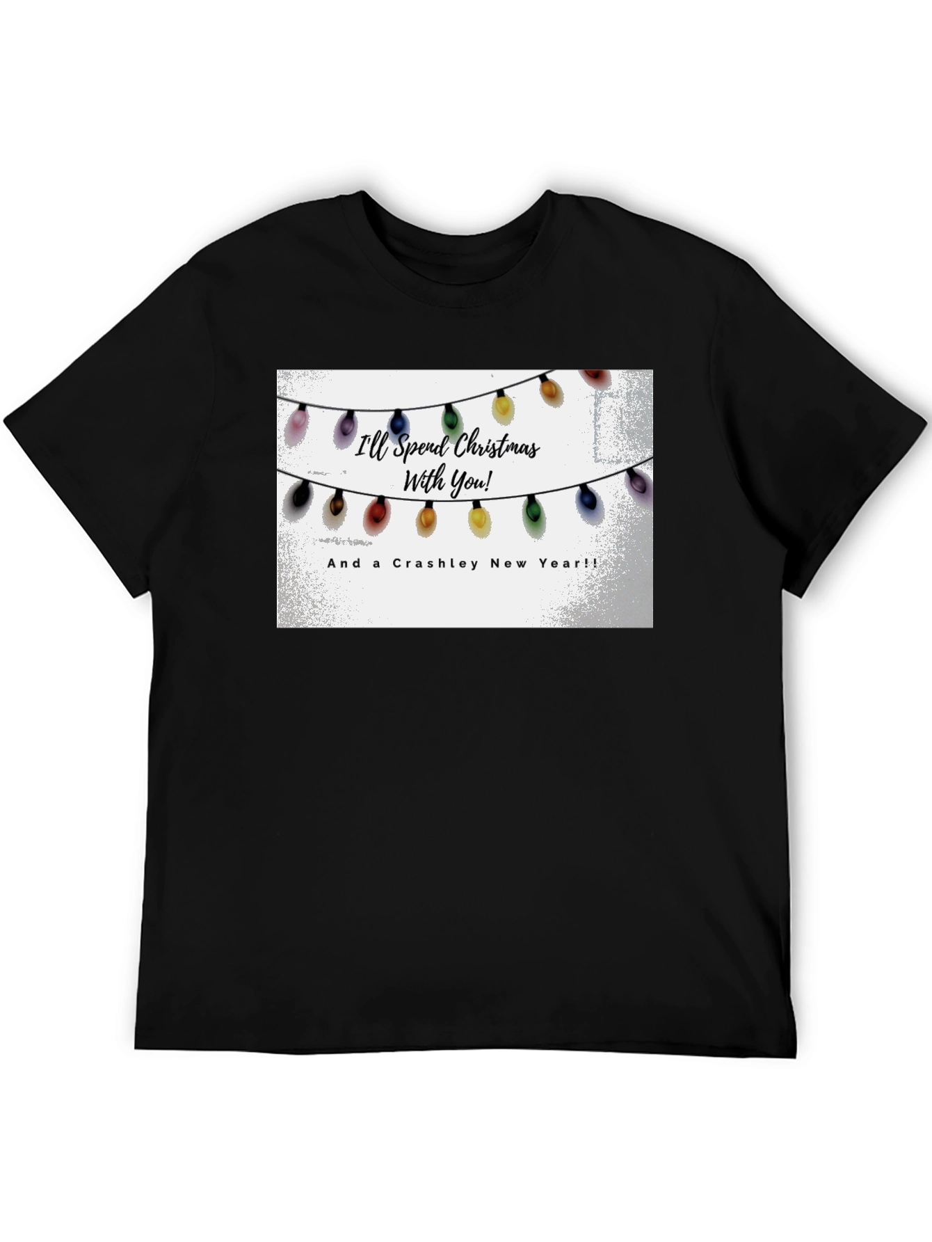 Crashley New Year Christmas Lights Graphic T-Shirt