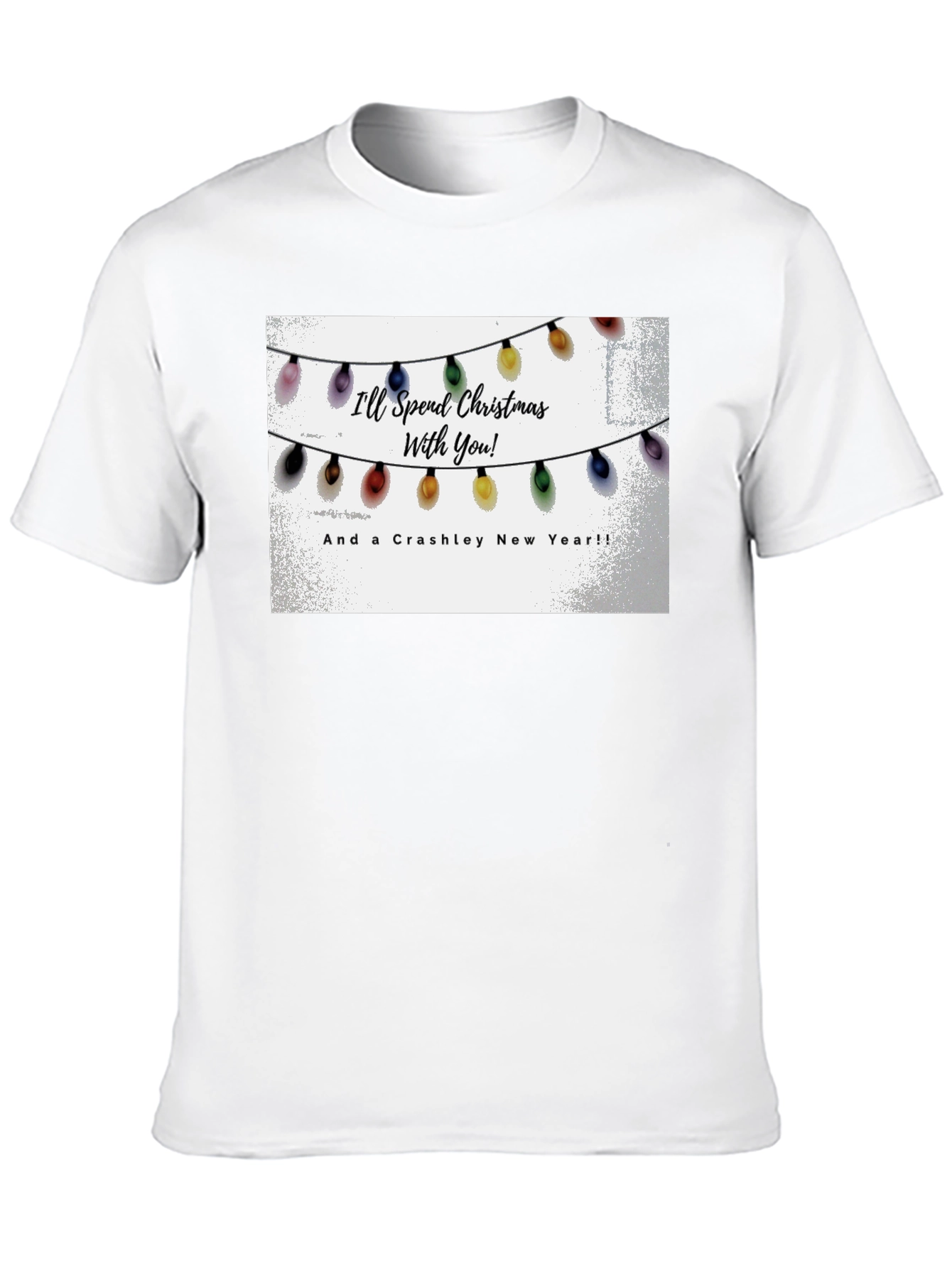 Crashley New Year Christmas Lights Graphic T-Shirt