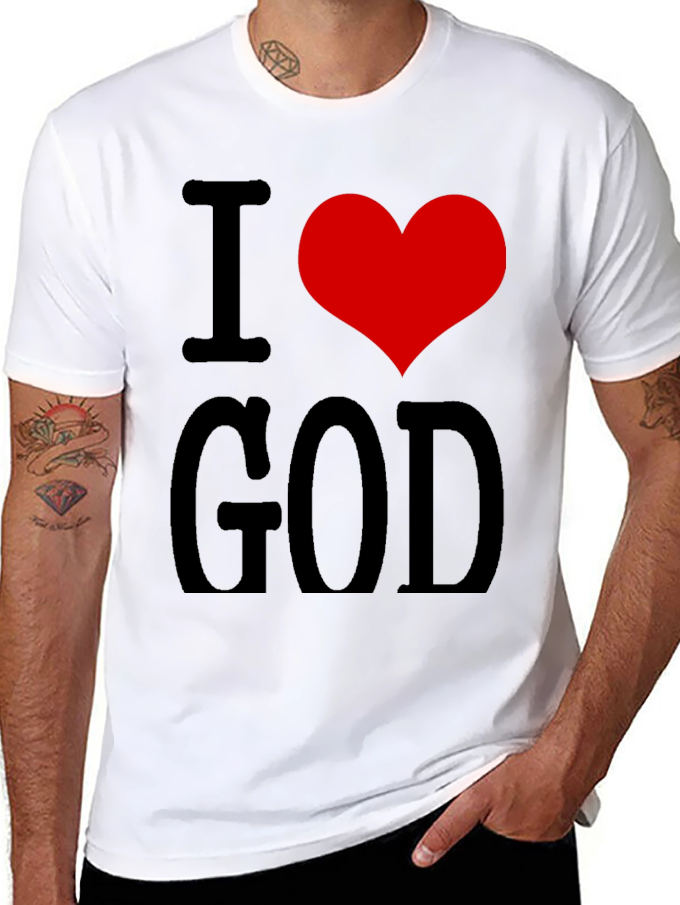 I Heart God T-Shirt - Religious Apparel