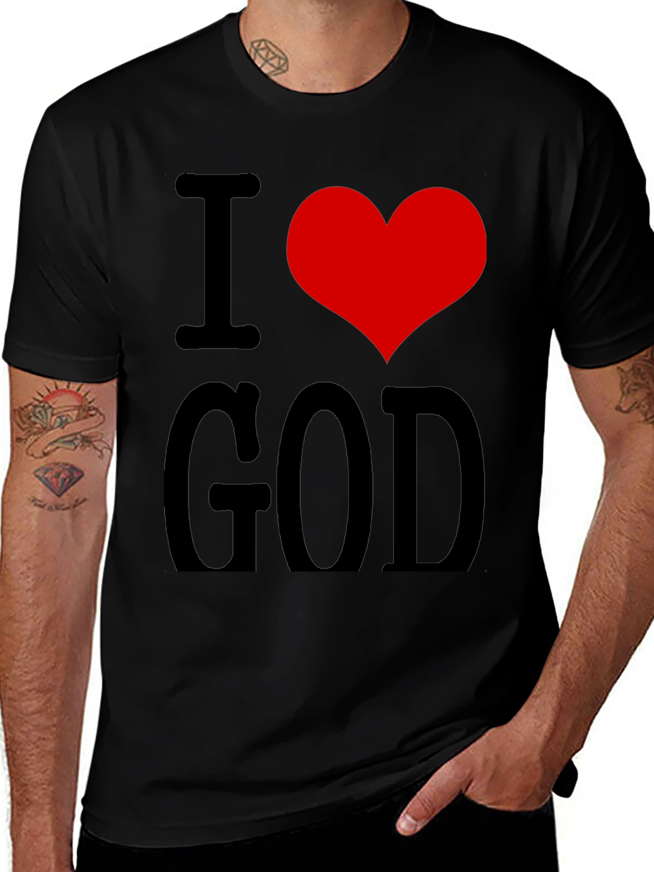 I Heart God T-Shirt - Religious Apparel