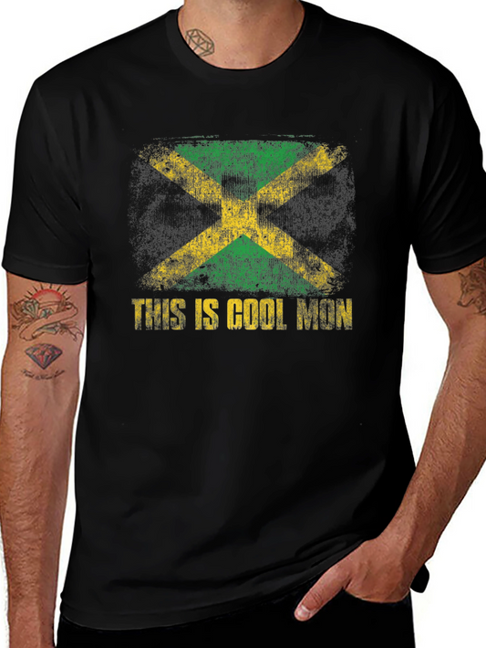 Cool Mon Jamaica Flag Graphic T-Shirt