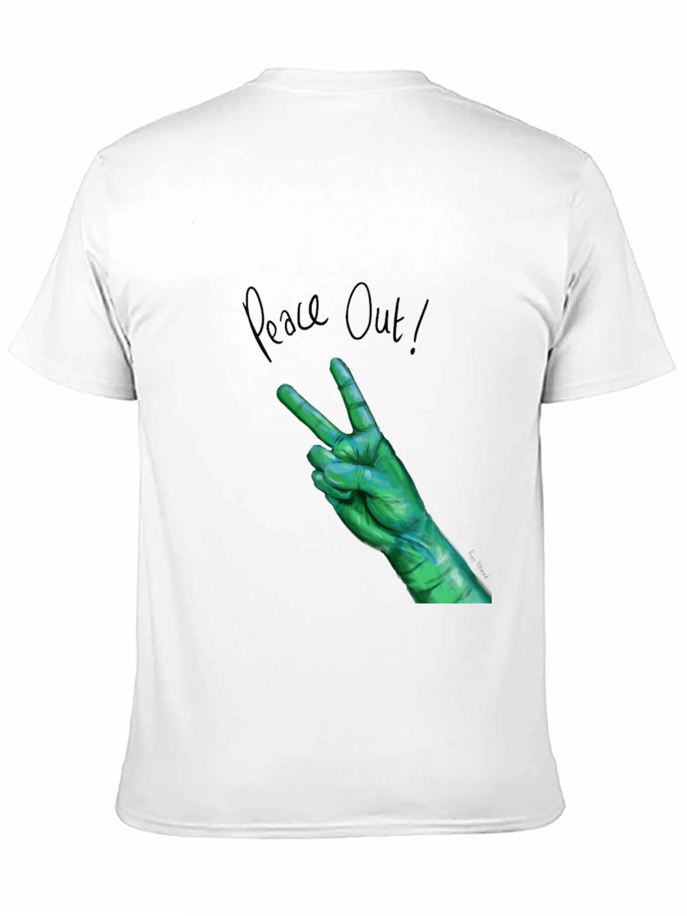 Peace Out Green Hand Graphic Tee