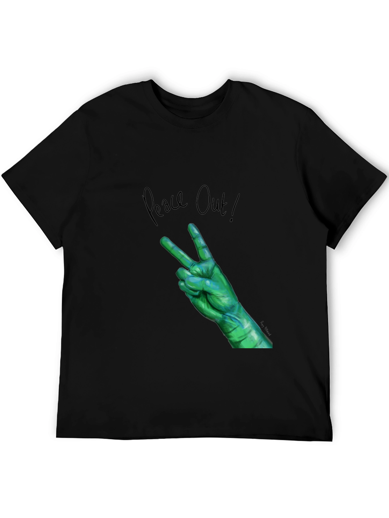 Peace Out Green Hand Graphic Tee