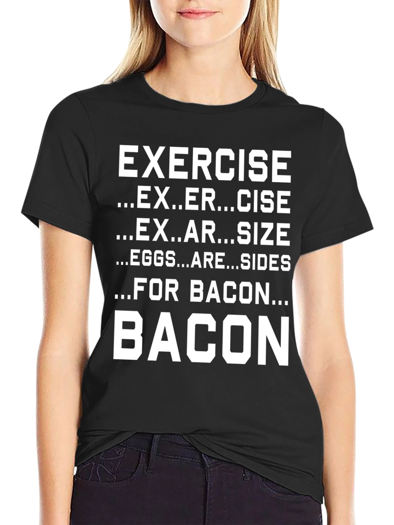 Funny Exercise Bacon T-Shirt
