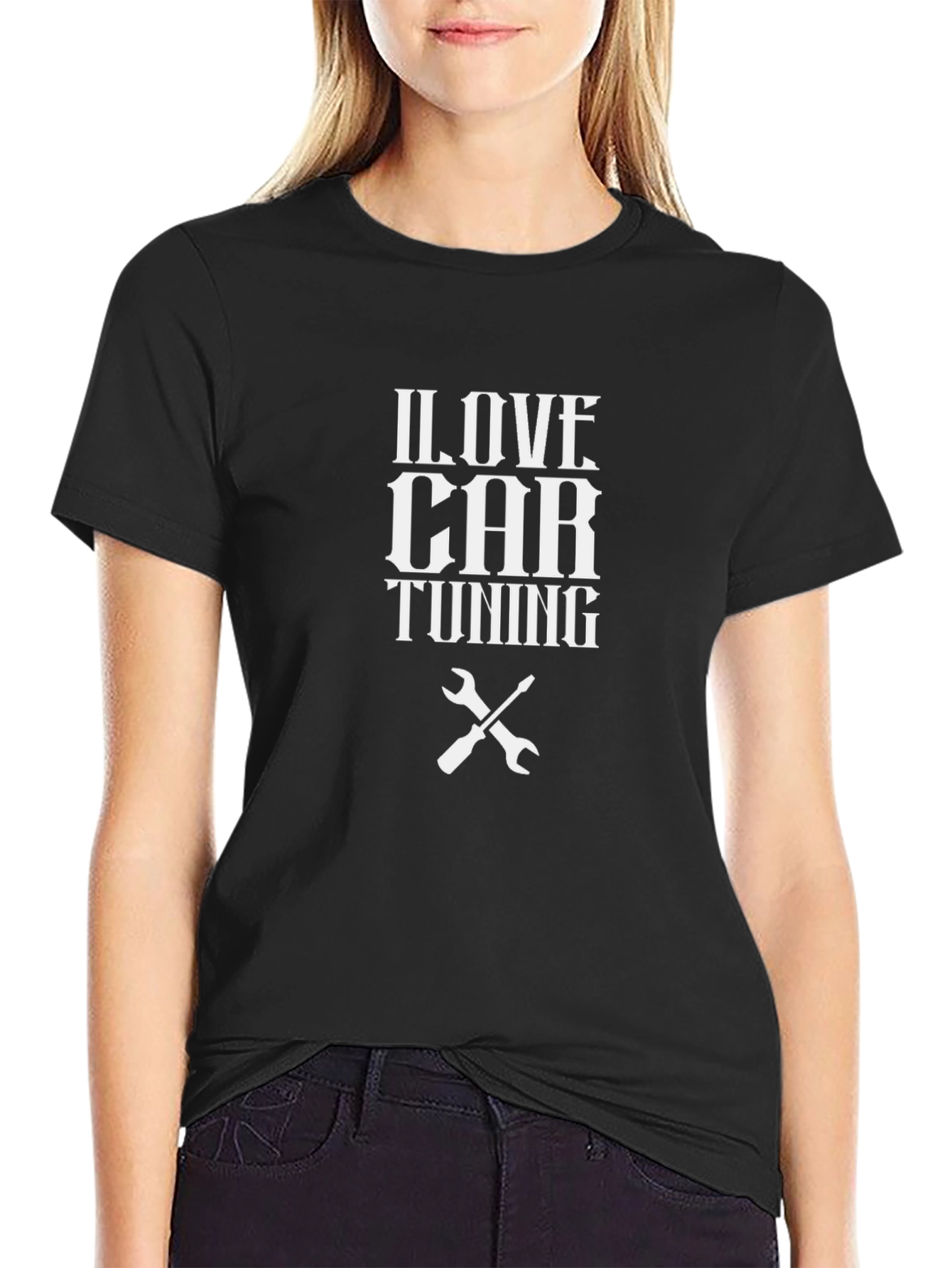 I Love Car Tuning Black T-Shirt