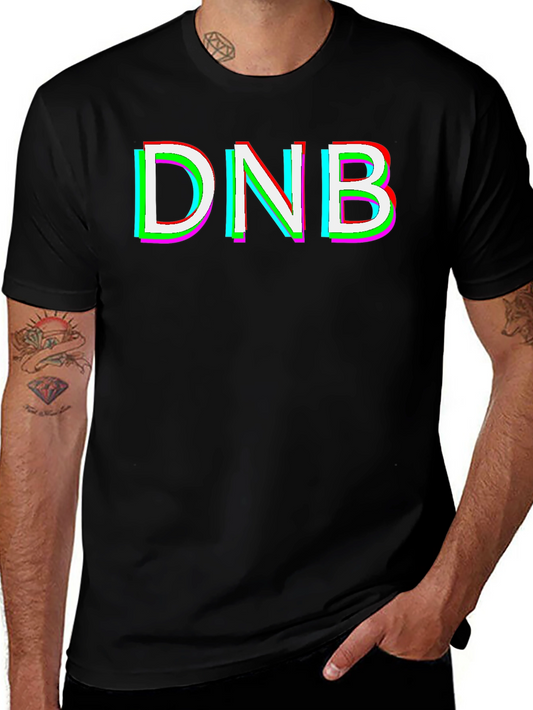 DNB Glitch Graphic T-Shirt - Black