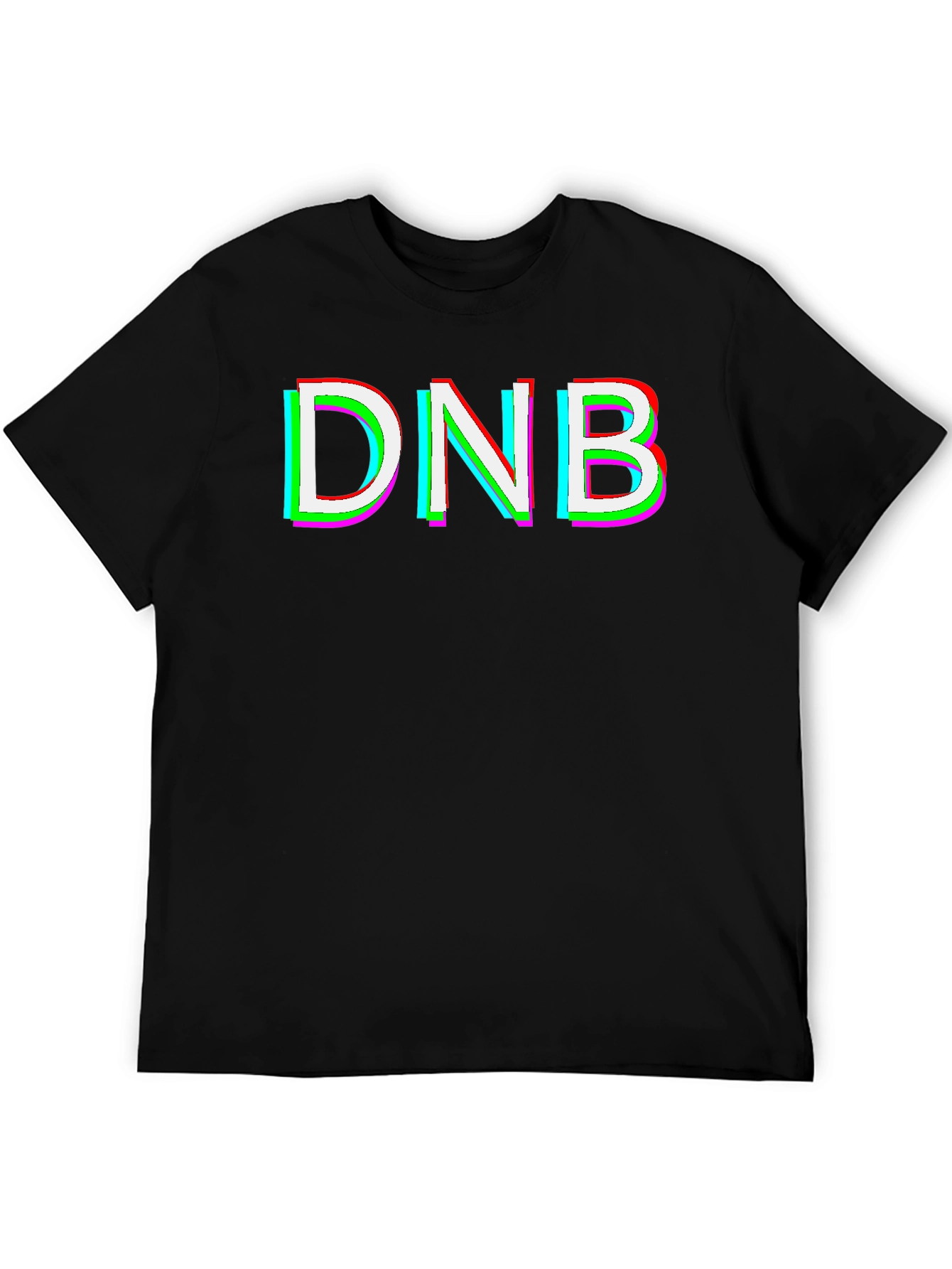 DNB Glitch Graphic T-Shirt - Black