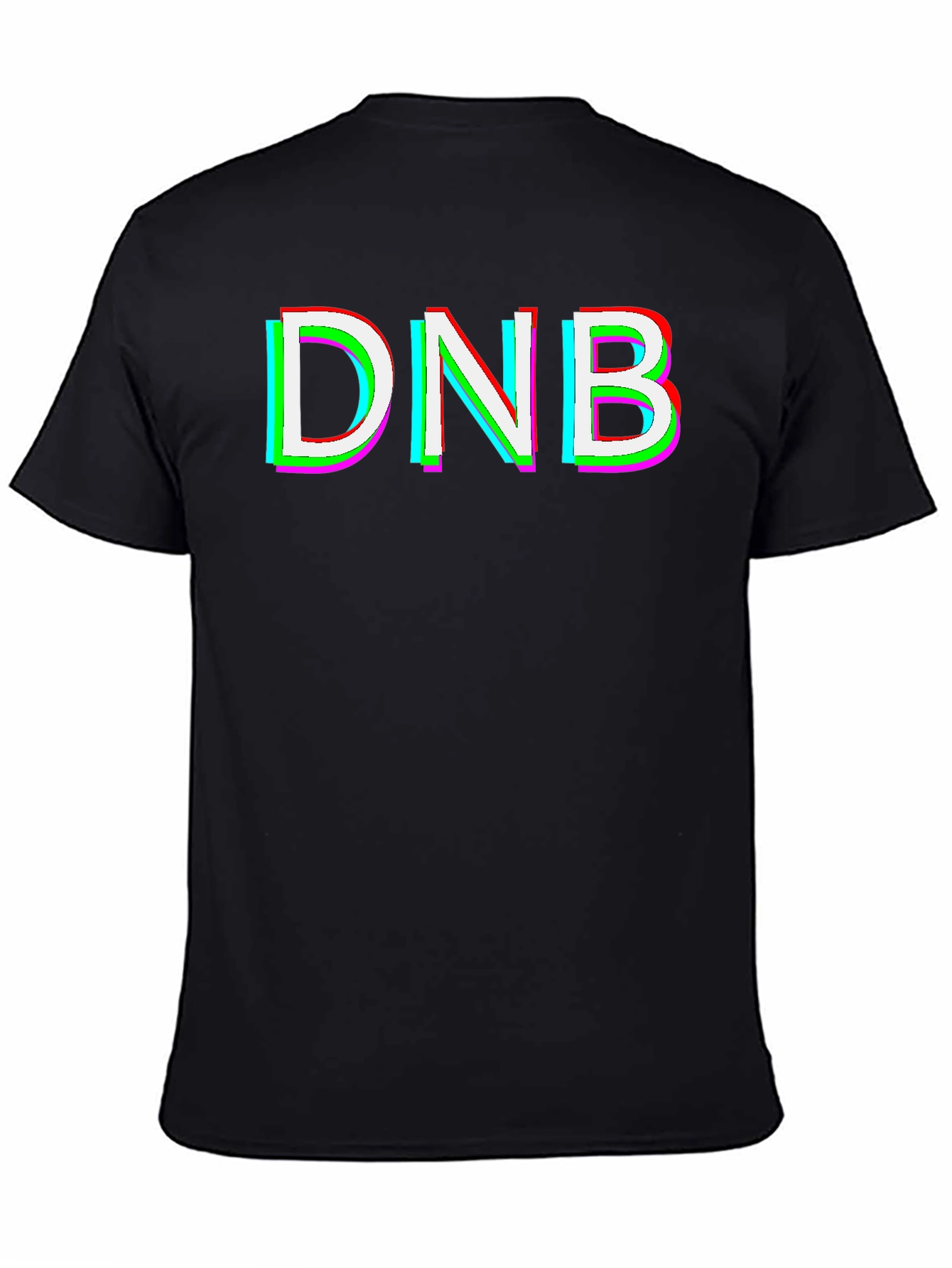 DNB Glitch Graphic T-Shirt - Black