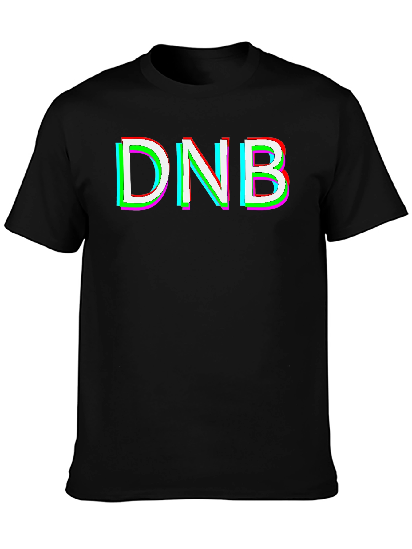 DNB Glitch Graphic T-Shirt - Black