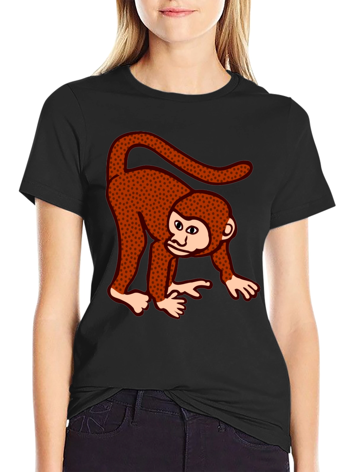 Funky Monkey Graphic T-Shirt - Casual Black Tee