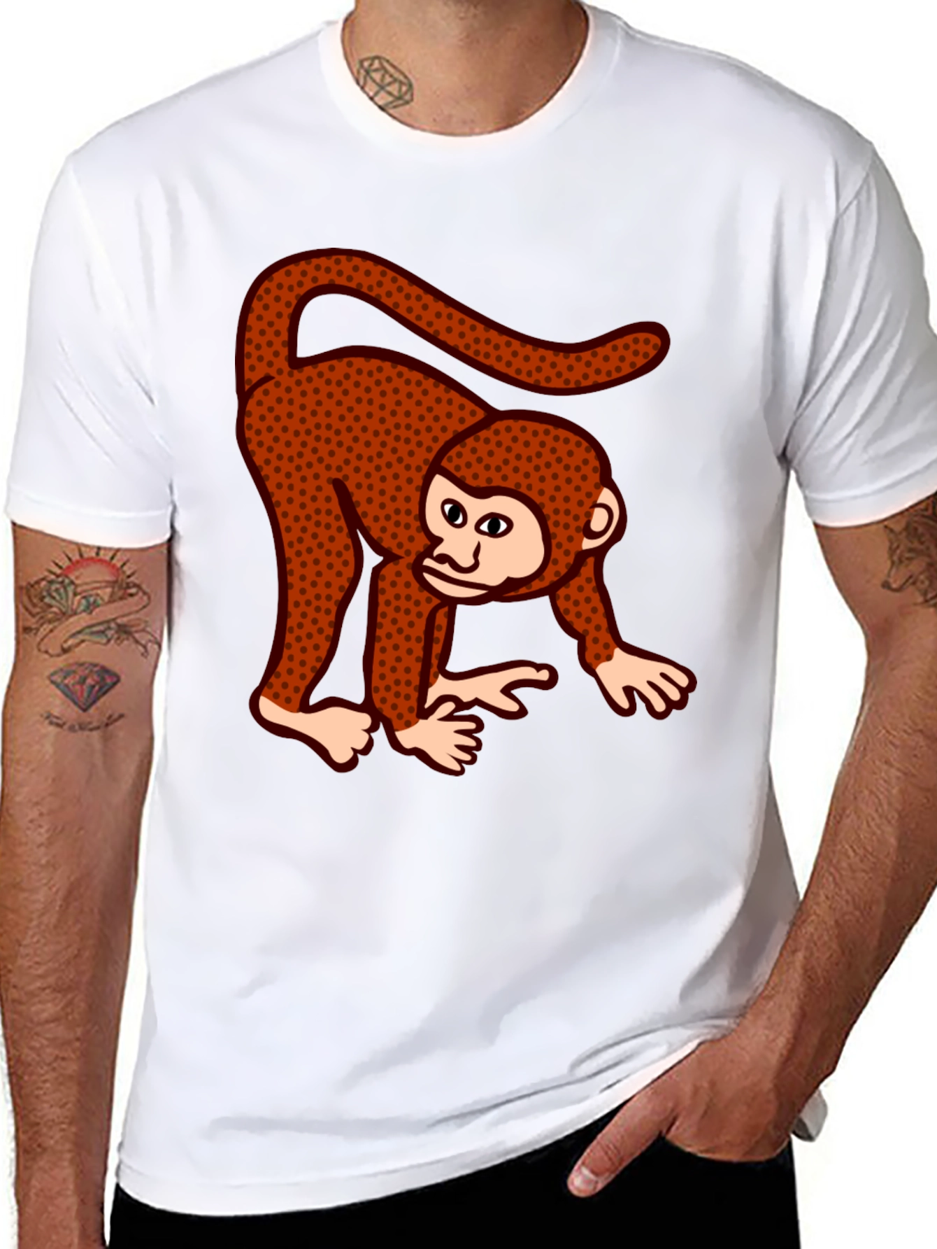 Funky Monkey Graphic T-Shirt - Casual Black Tee
