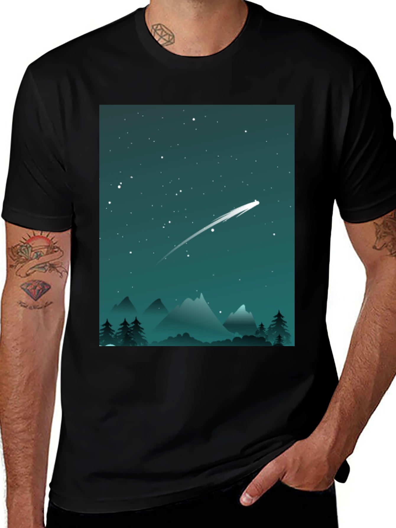 Starry Night T-Shirt - Celestial Adventure