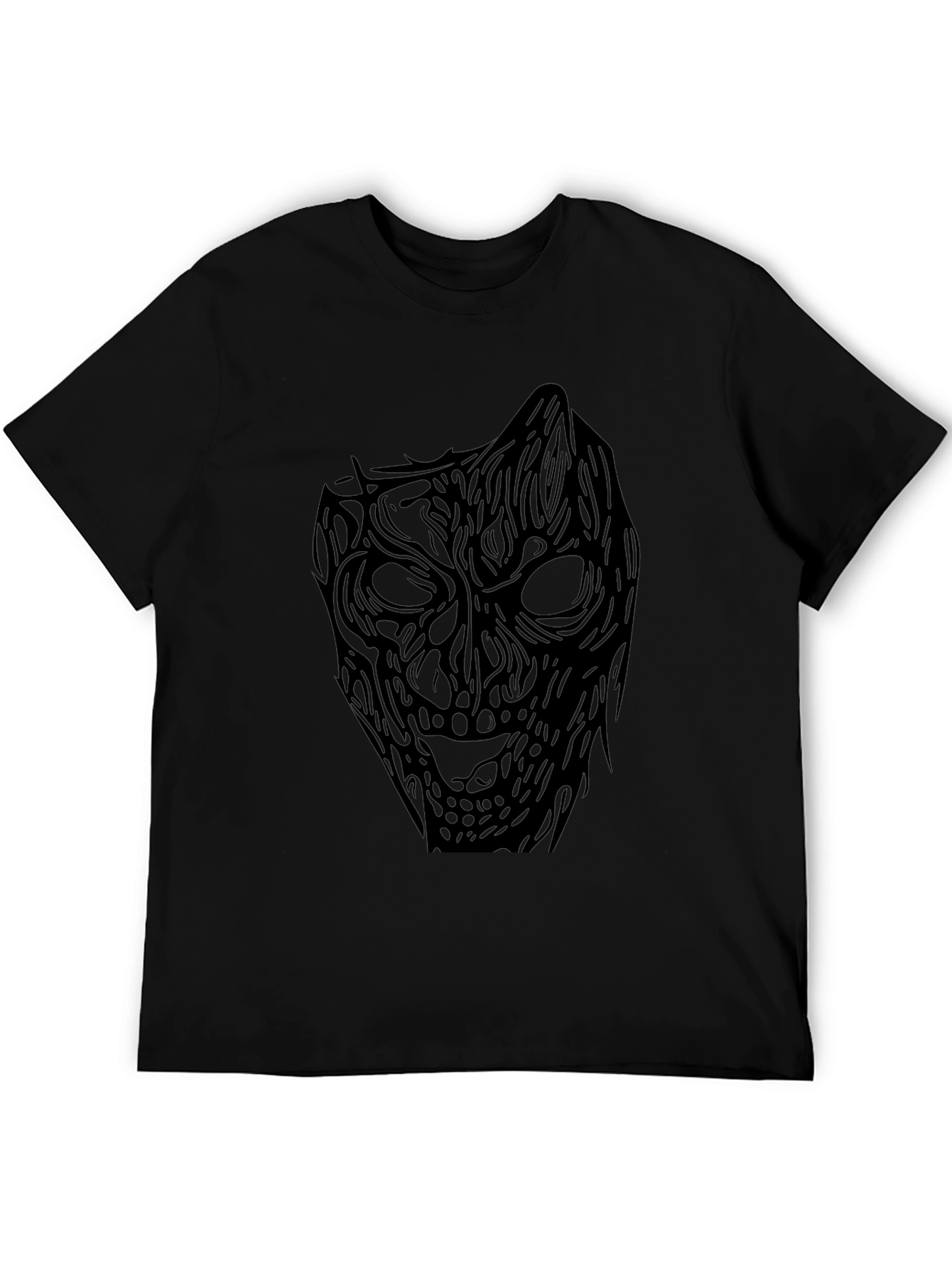 Black T-Shirt with Abstract Dark Art Graphic