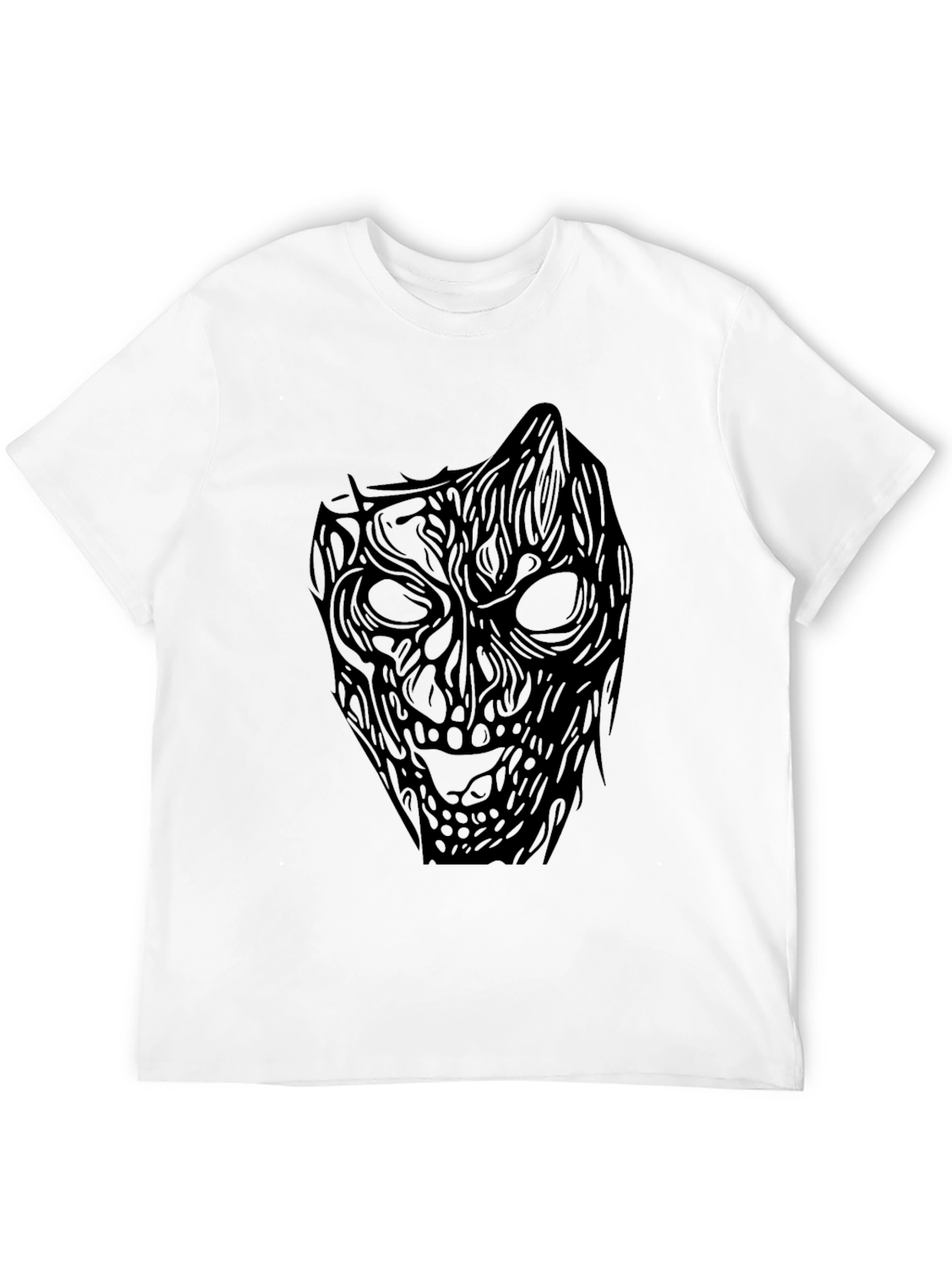 Black T-Shirt with Abstract Dark Art Graphic