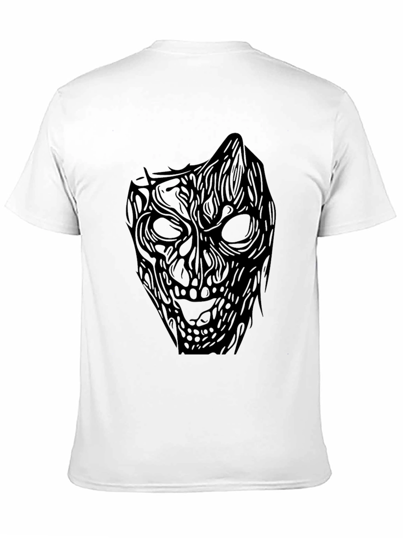 Black T-Shirt with Abstract Dark Art Graphic