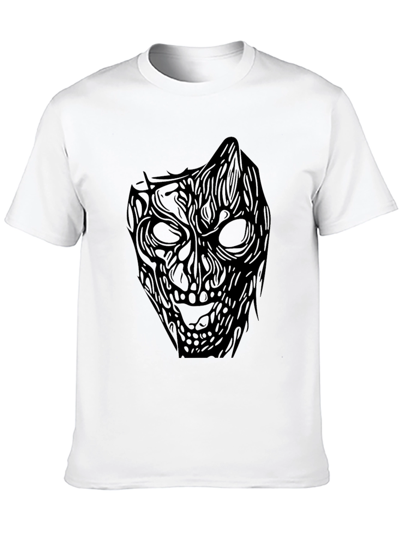 Black T-Shirt with Abstract Dark Art Graphic