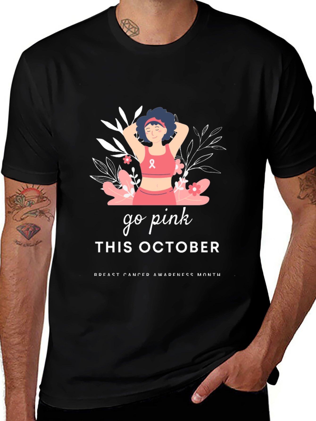 Go Pink Breast Cancer Awareness T-Shirt