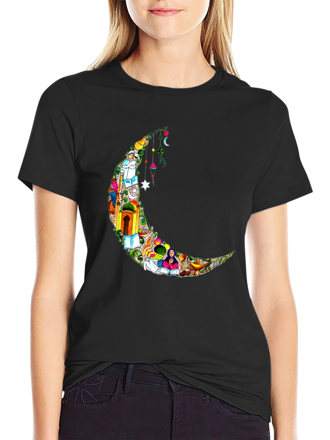 Crescent Moon Graphic Tee - Ramadan Style