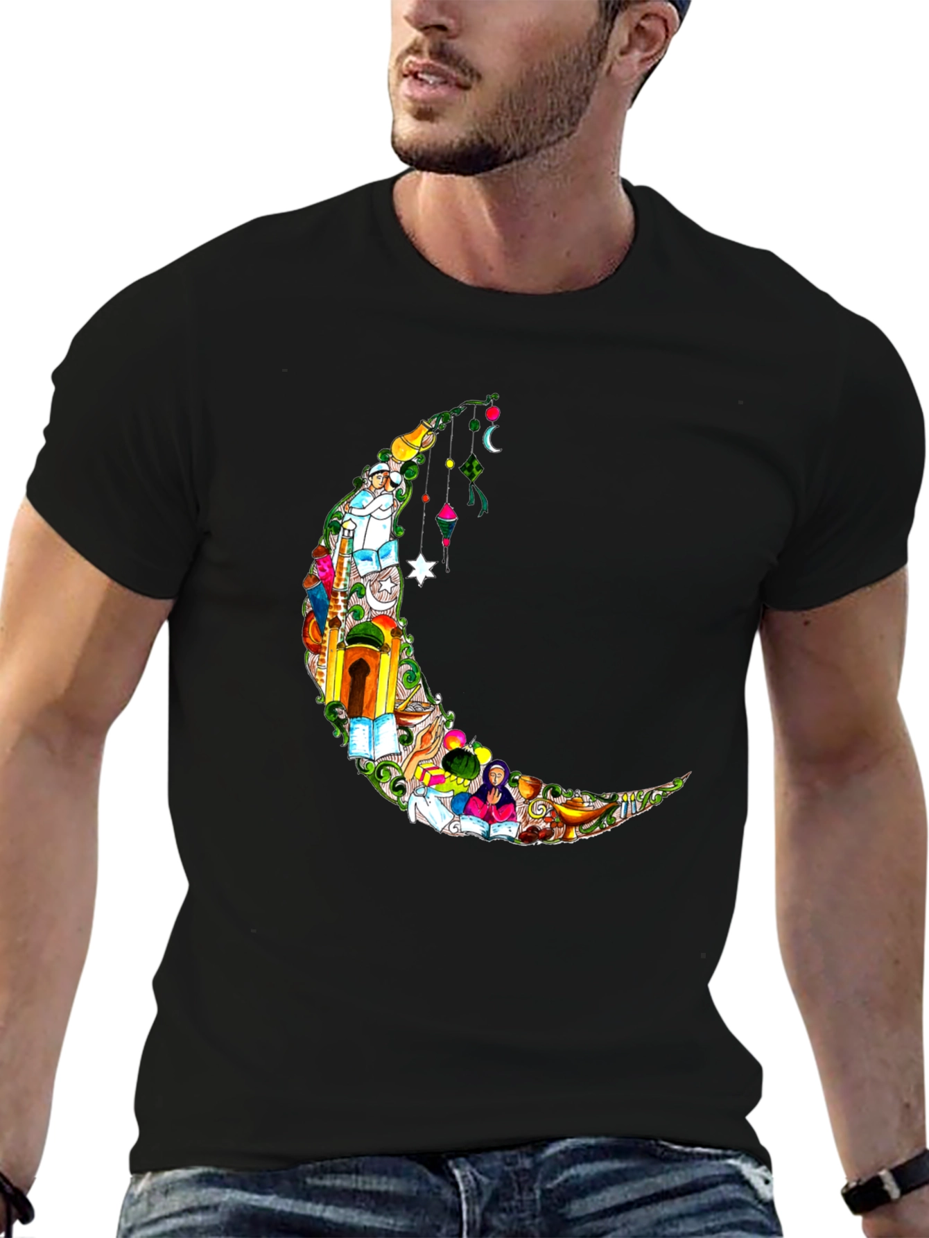 Crescent Moon Graphic Tee - Ramadan Style