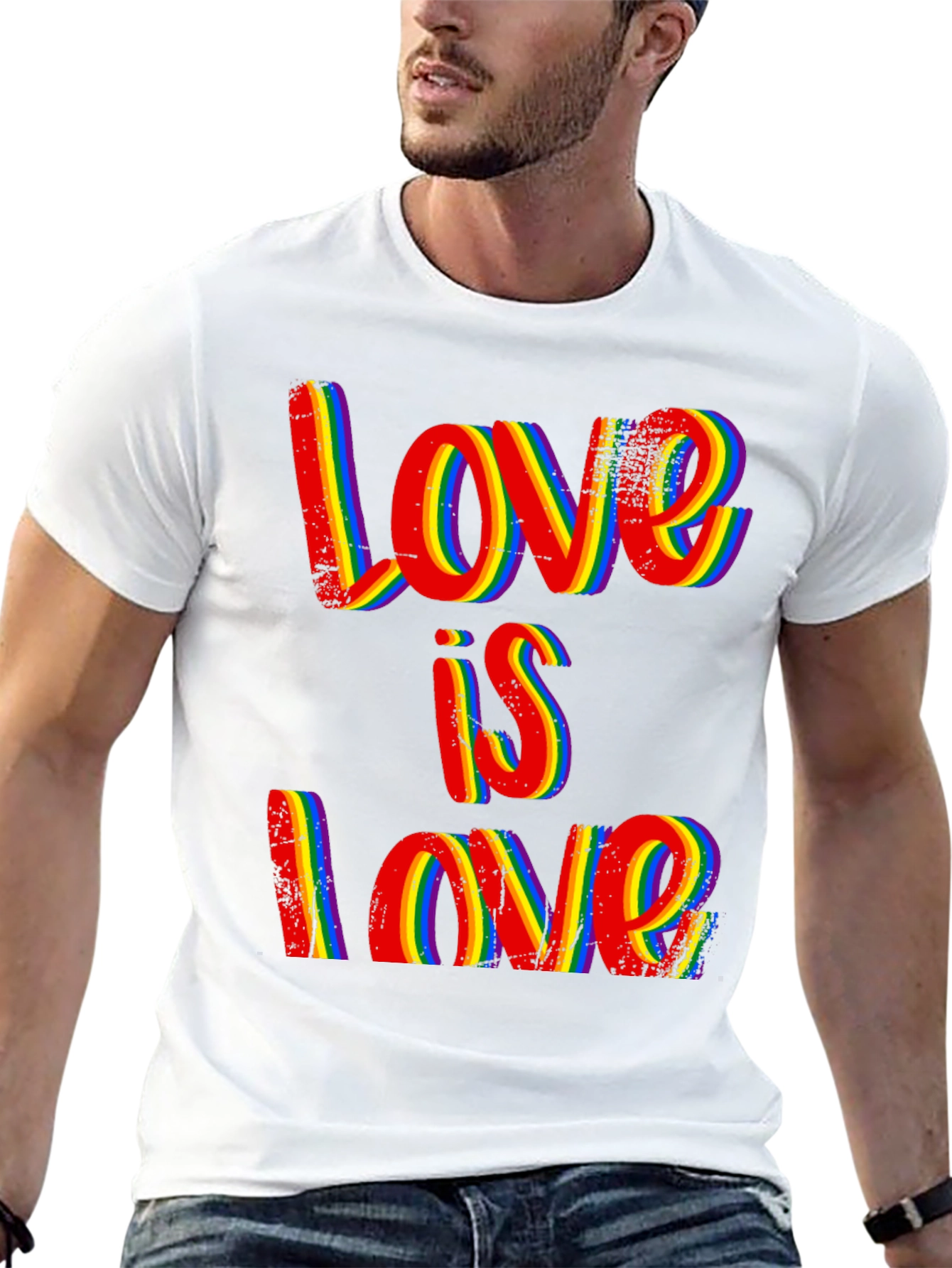 Love is Love Rainbow Pride Graphic T-Shirt