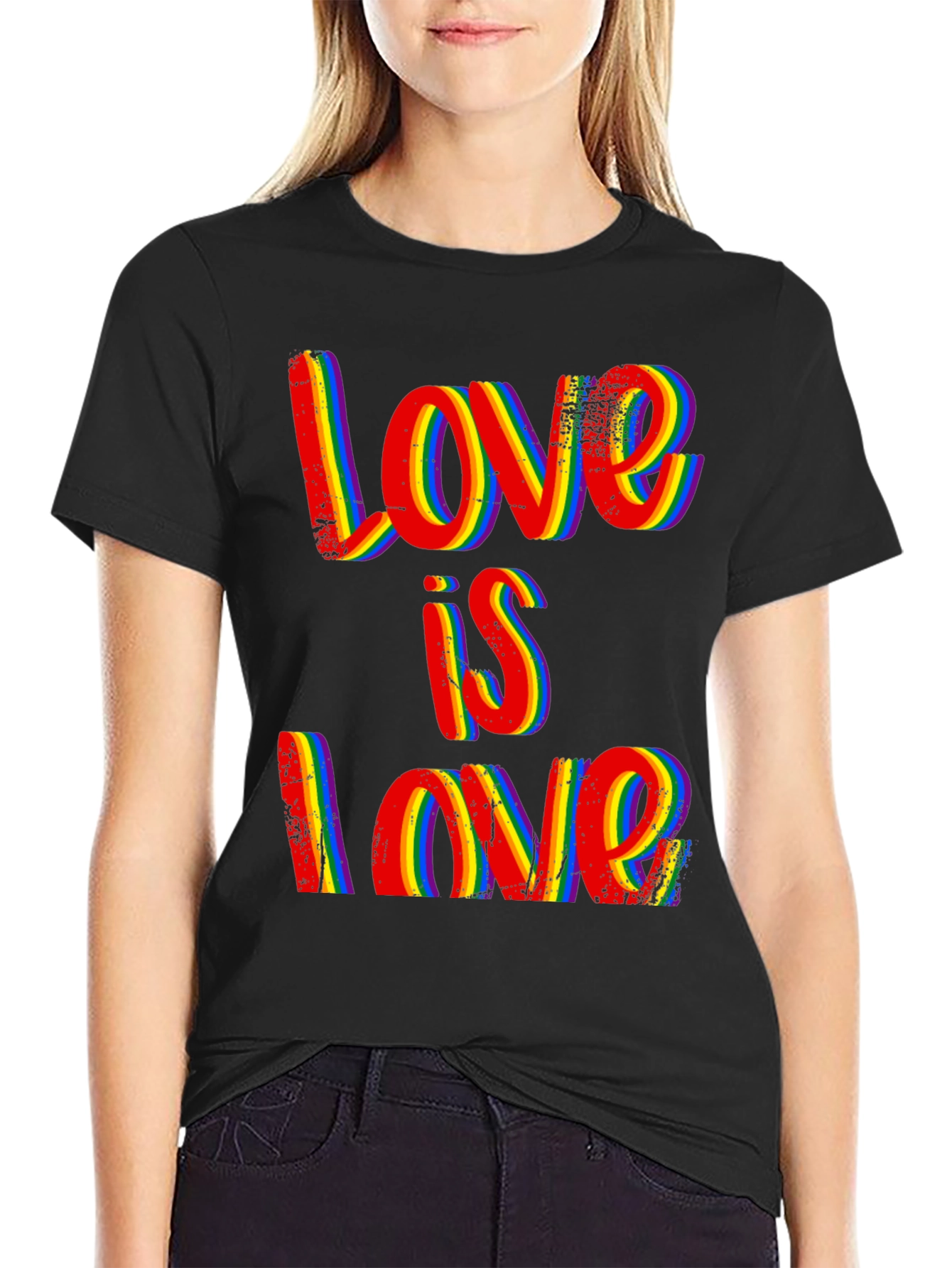 Love is Love Rainbow Pride Graphic T-Shirt