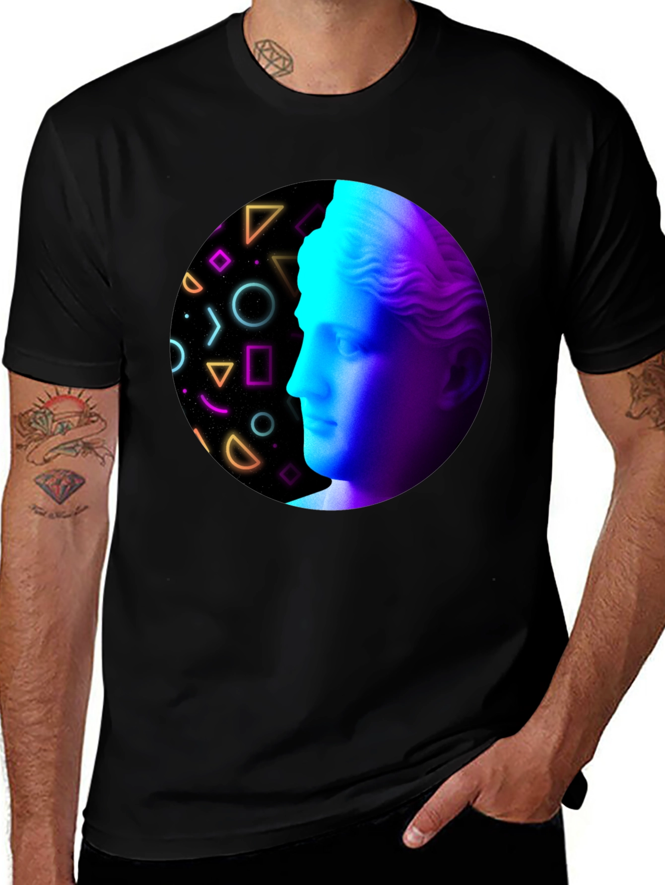 Retro Aesthetic Statue Graphic T-Shirt