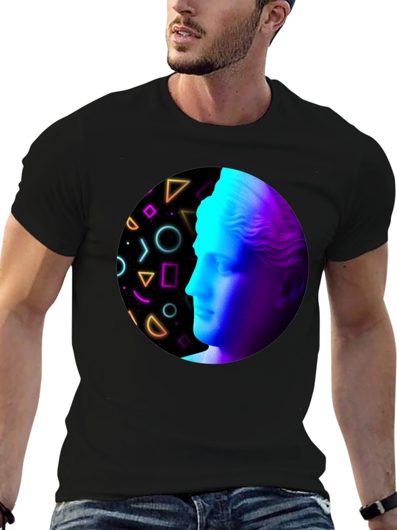 Retro Aesthetic Statue Graphic T-Shirt