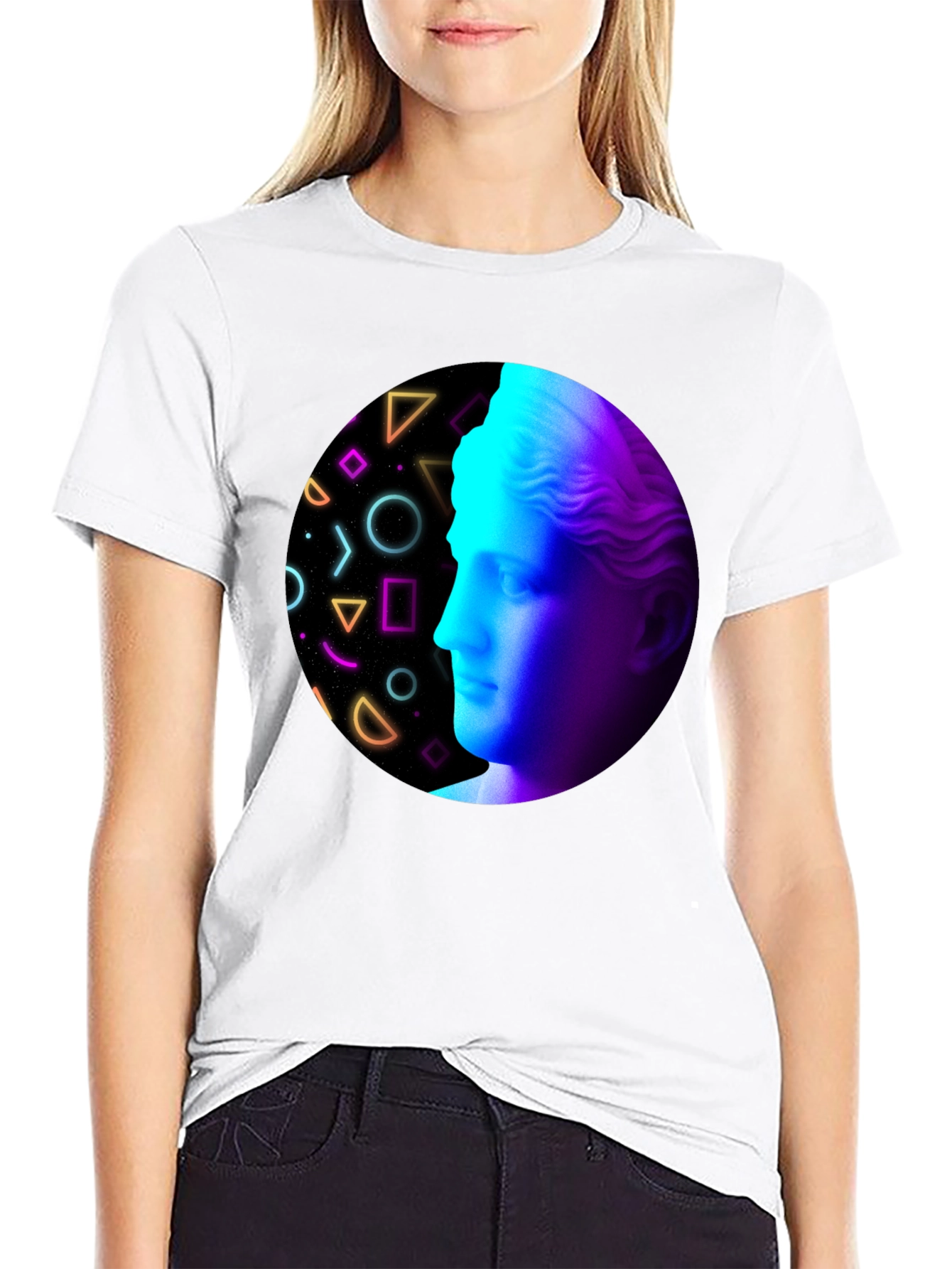 Retro Aesthetic Statue Graphic T-Shirt